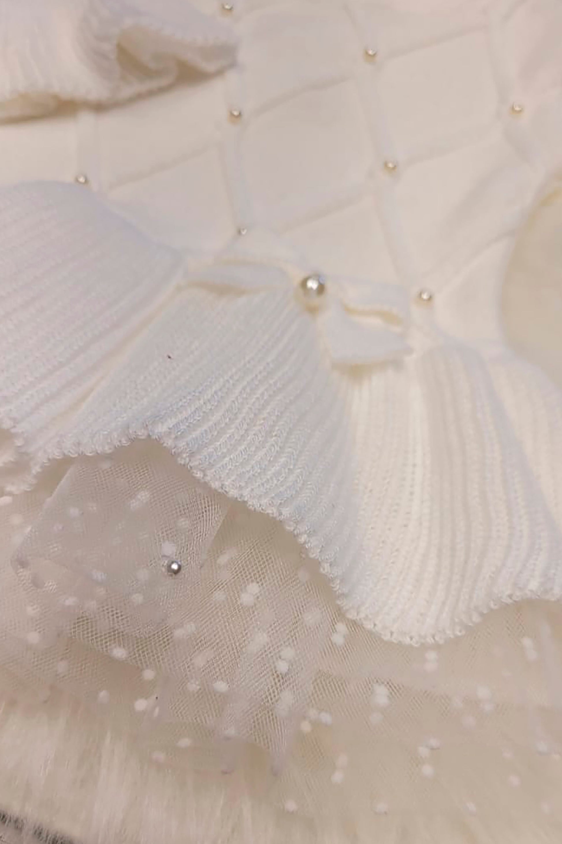 Saída de Maternidade Vestido Barra Renda Audrey Branco — foto 4