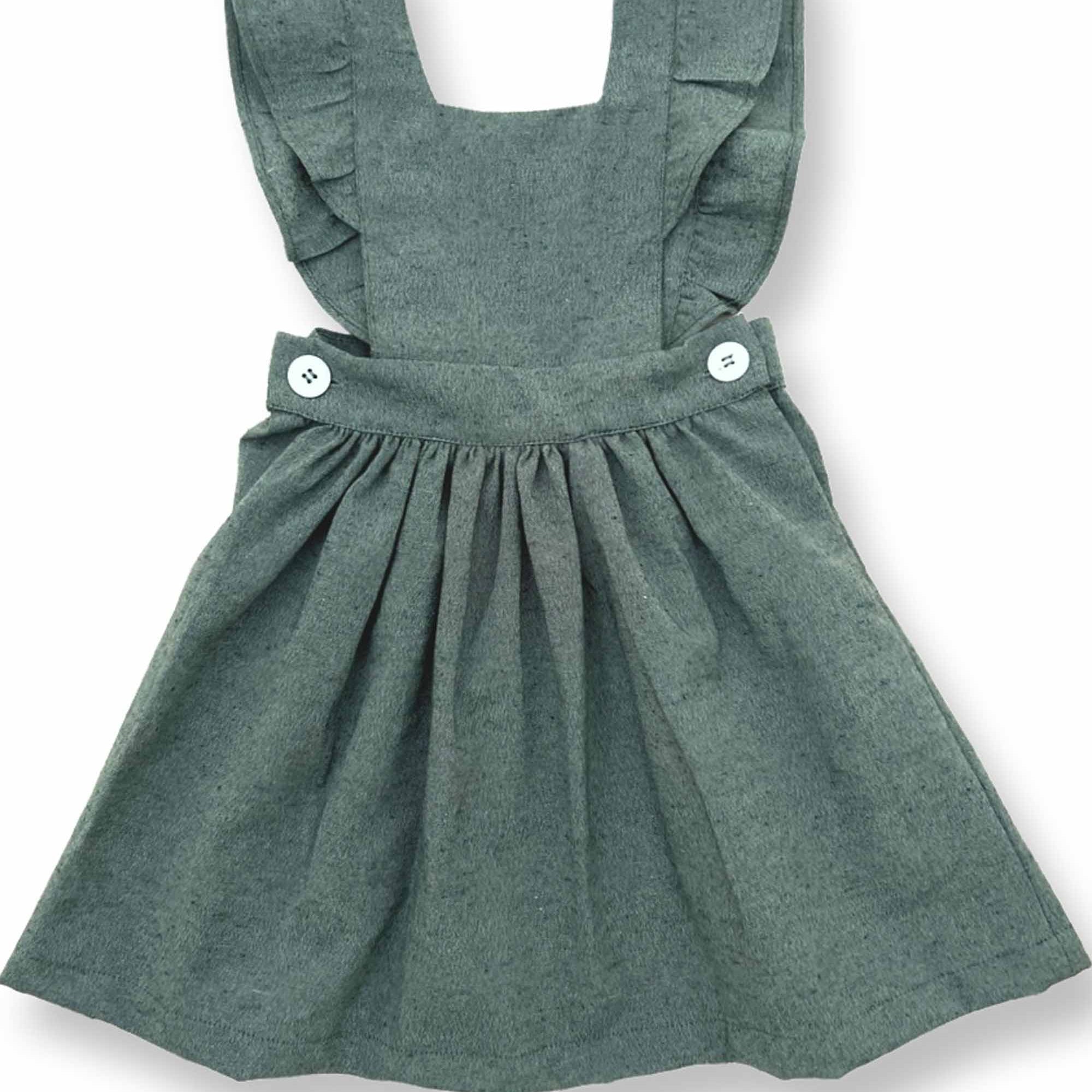 Salopete Infantil Verde em Tecido Cotton Recycle — foto 1