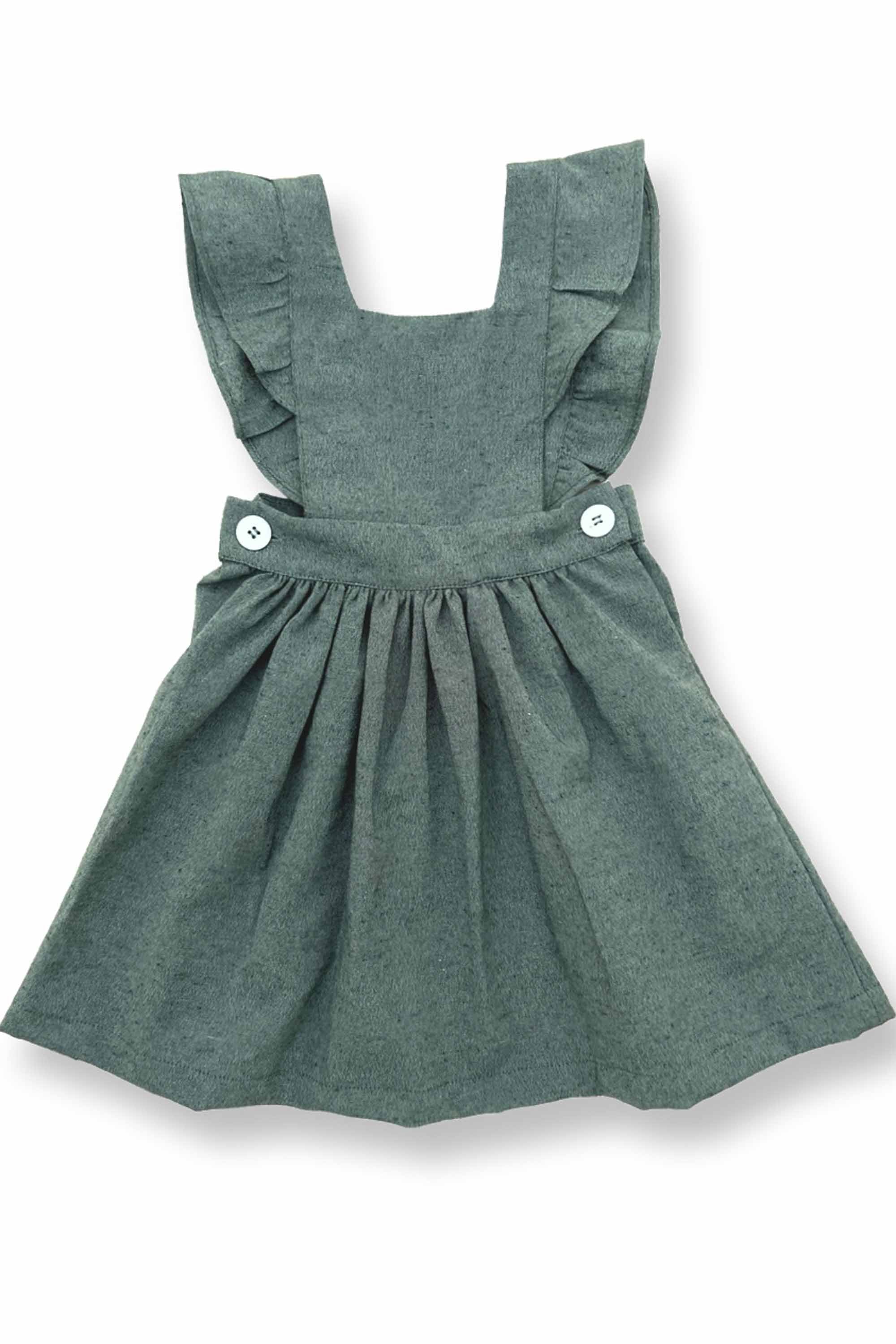 Salopete Infantil Verde em Tecido Cotton Recycle — foto 1