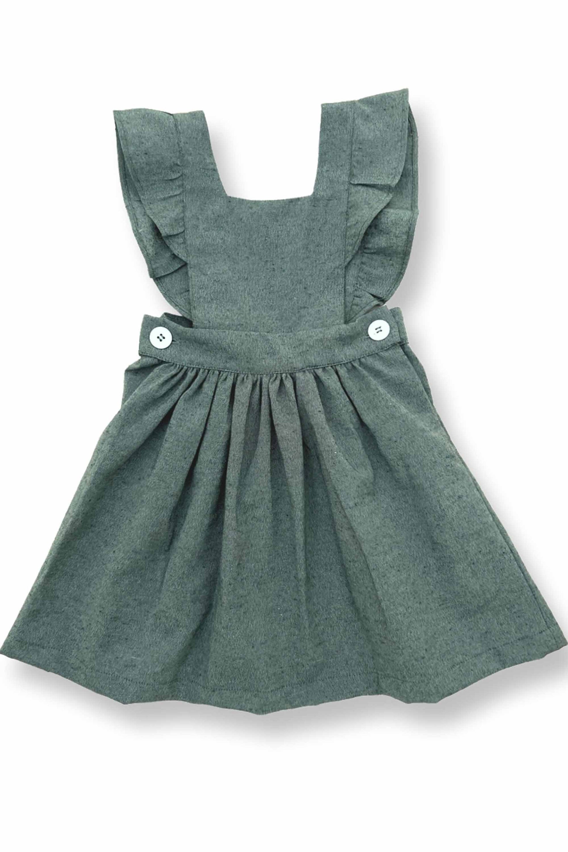 Salopete Infantil Verde em Tecido Cotton Recycle — foto 1