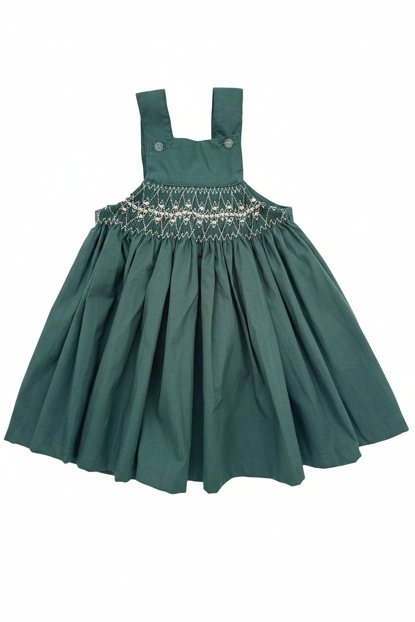 Salopete Bebê Menina Verde Escuro — foto 2