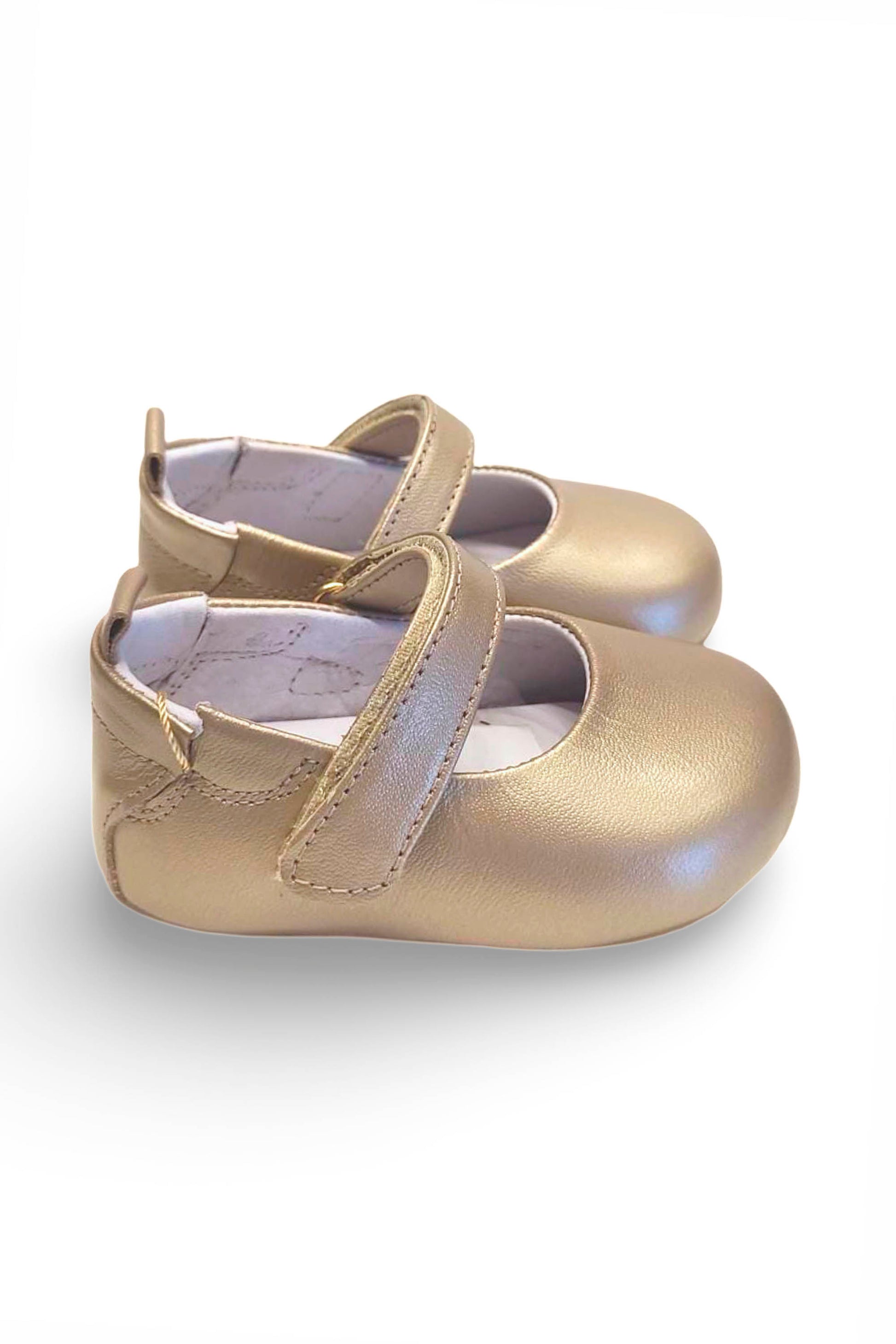 Sapatilha Bebê Velcro Dourada — foto 2