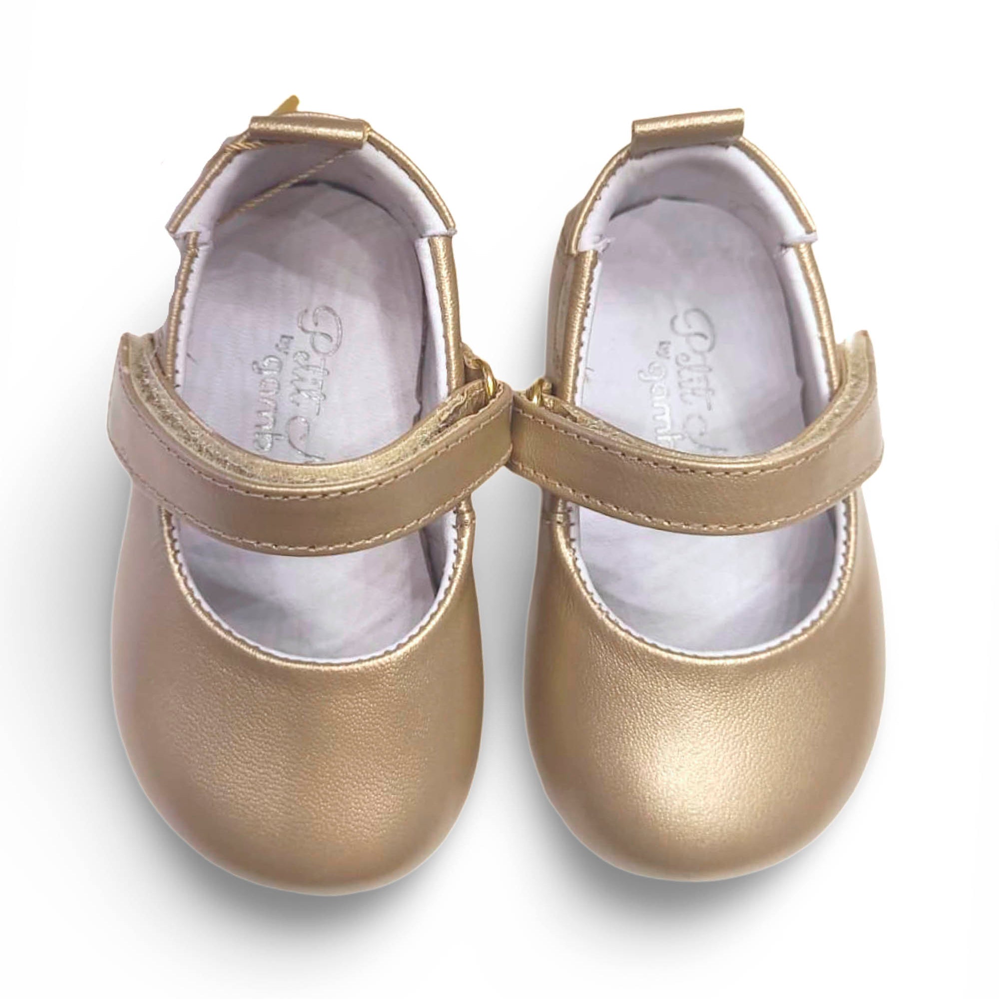 Sapatilha Bebê Velcro Dourada — foto 1