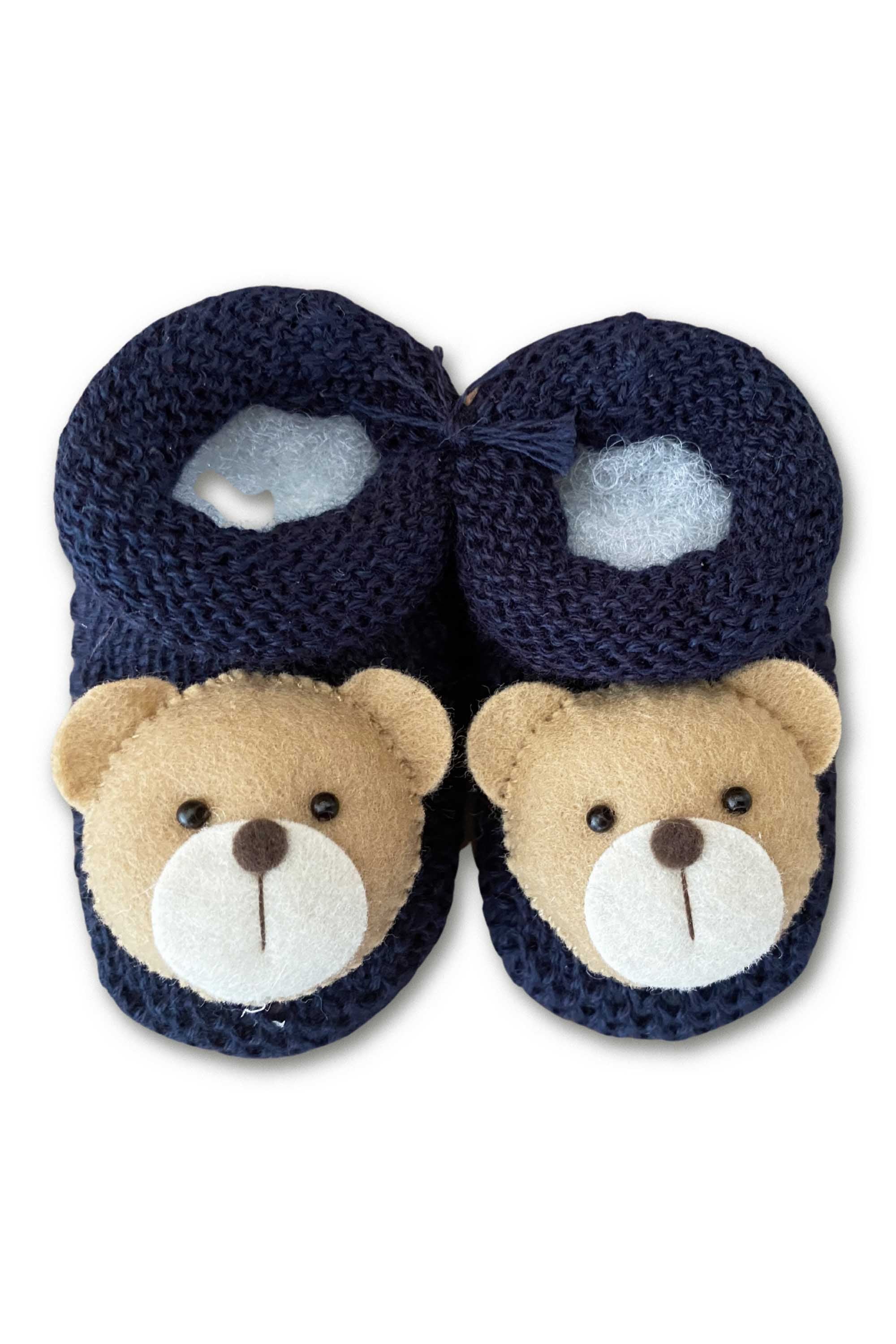 Sapatinho de Tricô para Recém Nascido Urso Marinho — foto 2