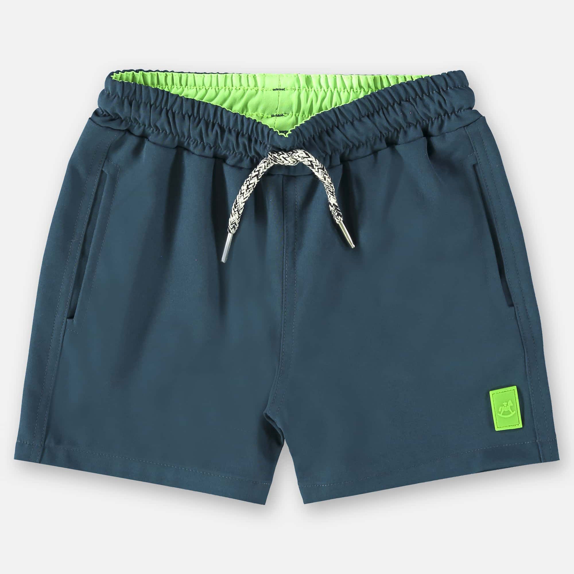 Short Infantil em Microfibra Azul Escuro — foto 1