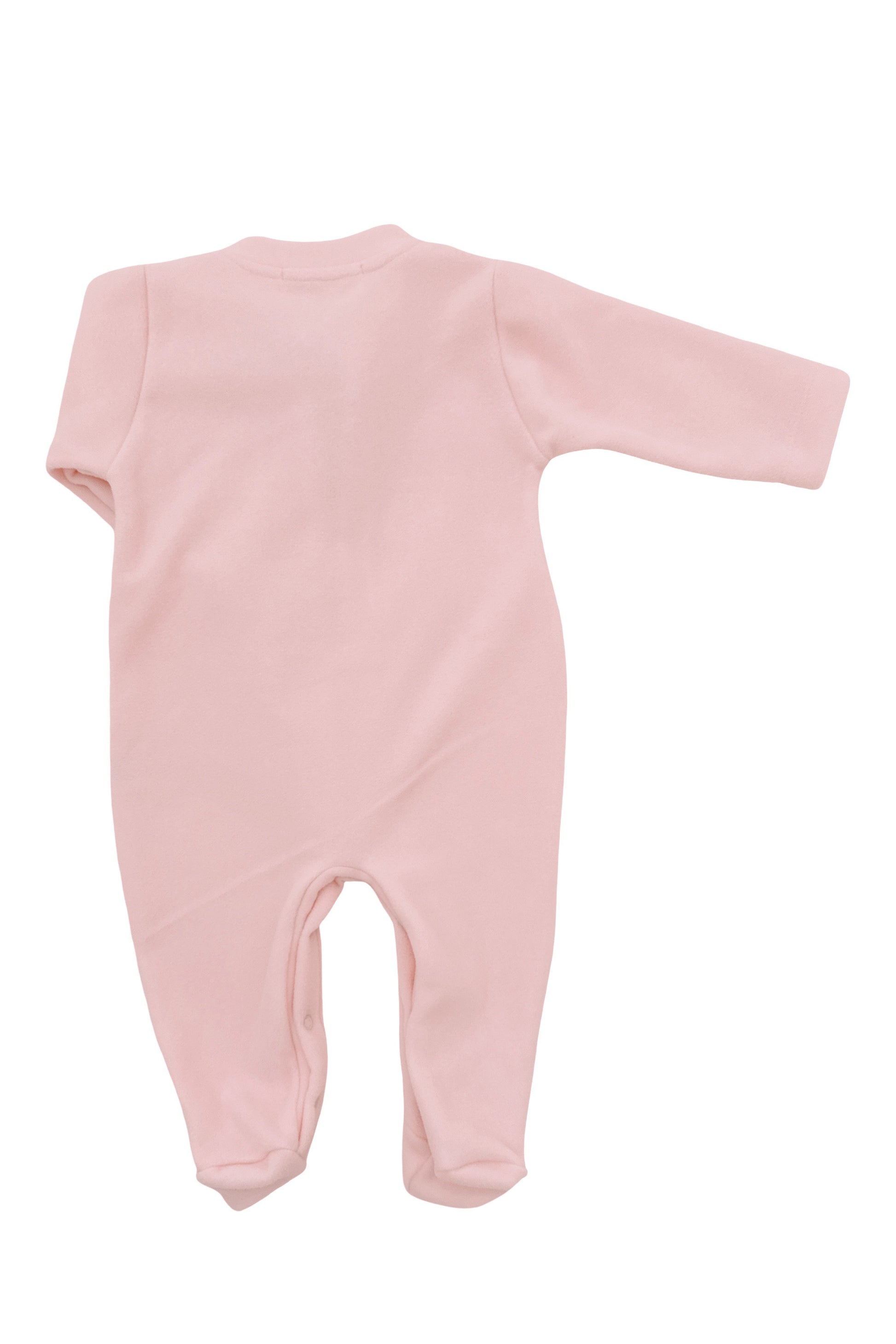 Macacão em Soft Bebê Rosa Urso