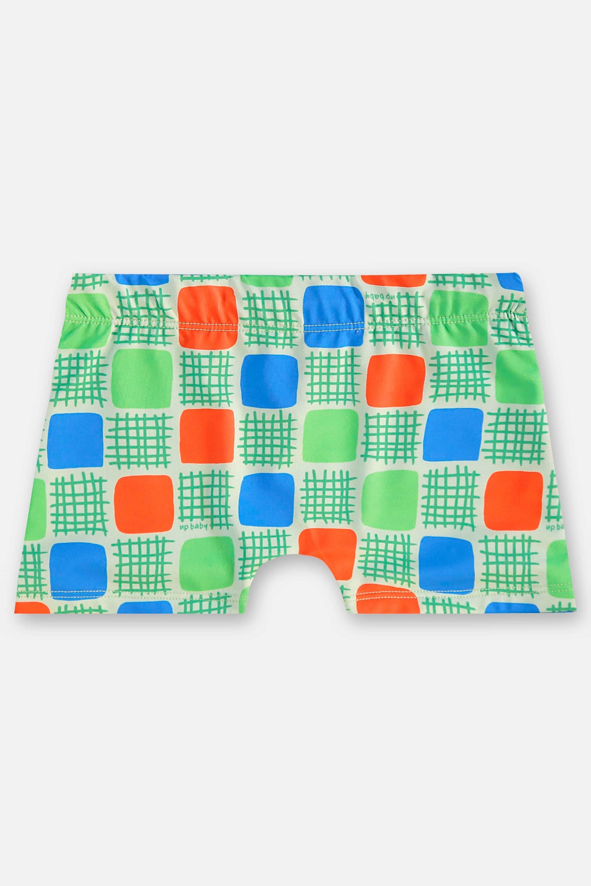 Sunga Boxer Infantil Geométrica Verde — foto 2