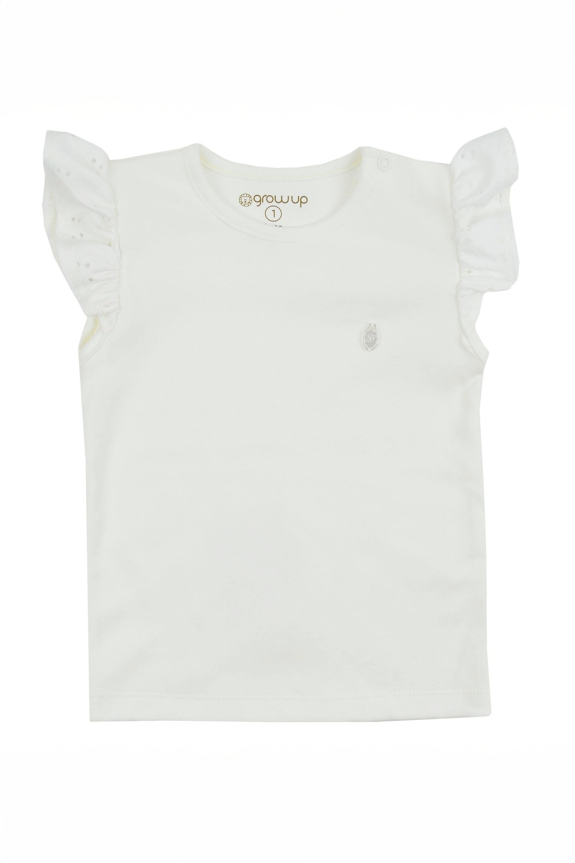 Blusa Infantil Menina Manga Curta Off White