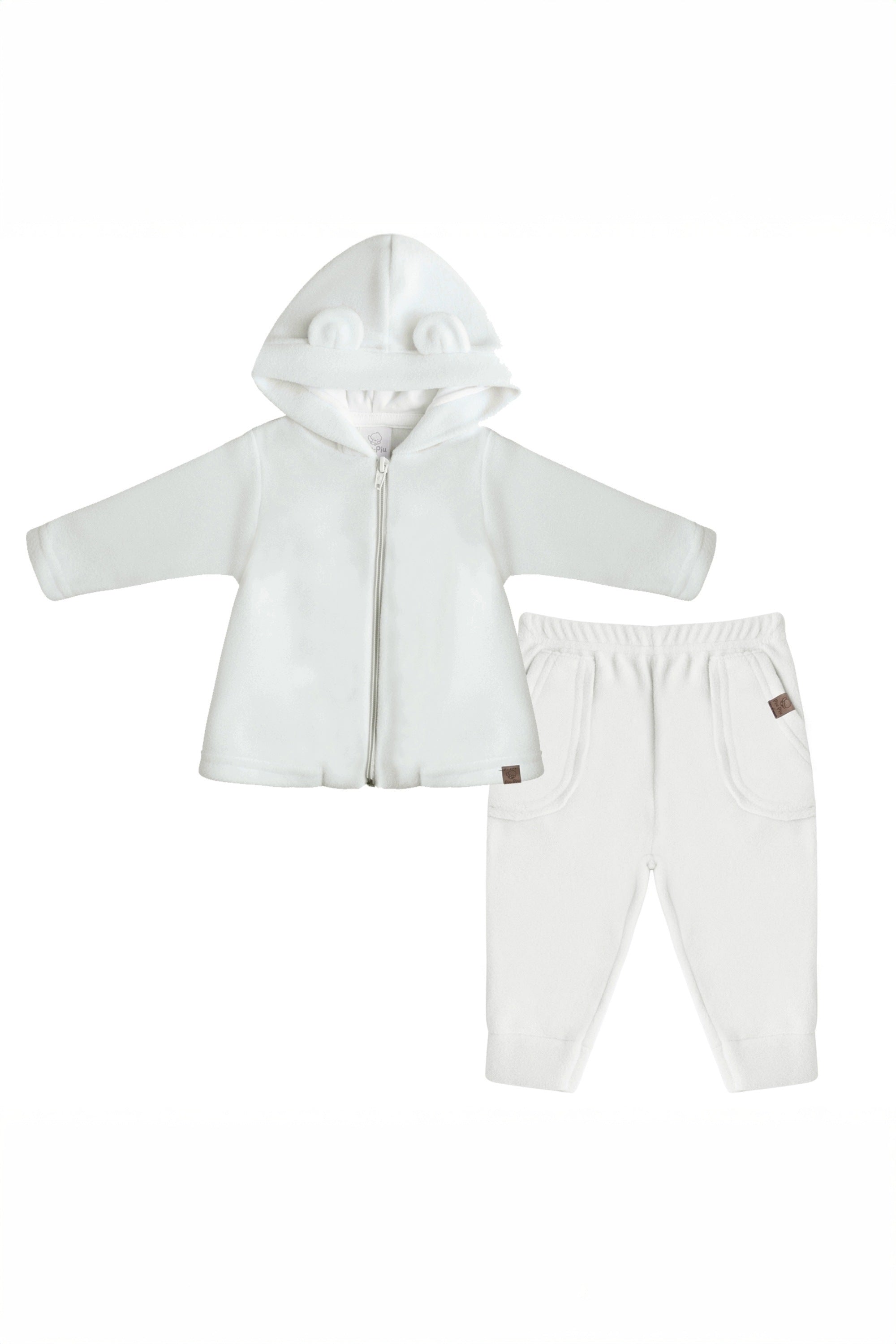 Conjunto Bebê Unissex Orelhinha em Soft Off White — foto 1