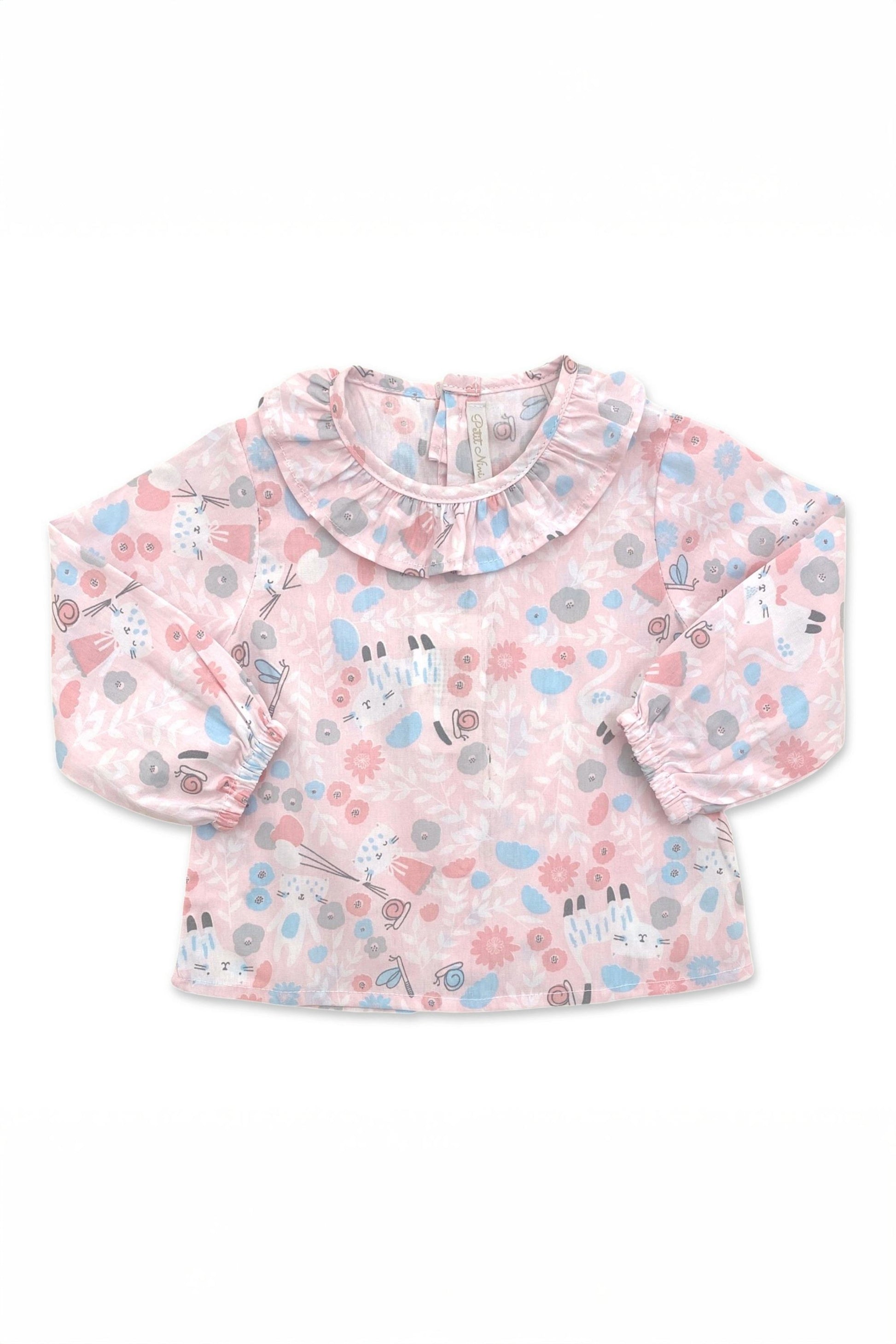 Bata Infantil Menina Manga Longa Borboletas Rosa — foto 2