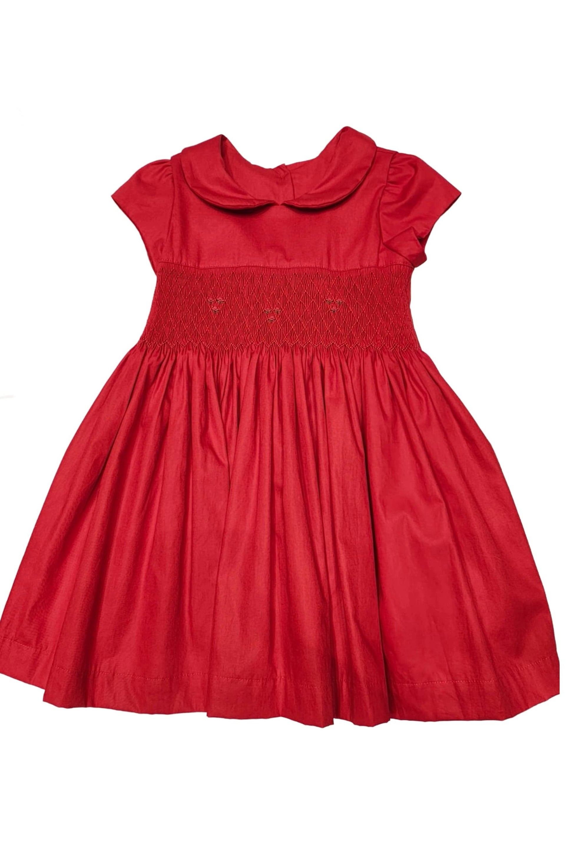Vestido Infantil Casinha de Abelha Vermelho Escuro — foto 4