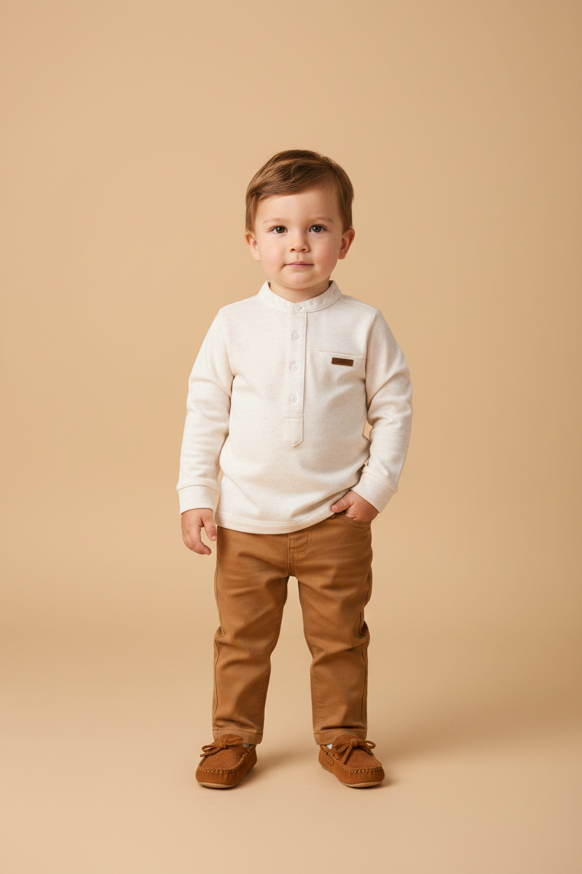 Bata Infantil Menino Manga Longa Gola Padre