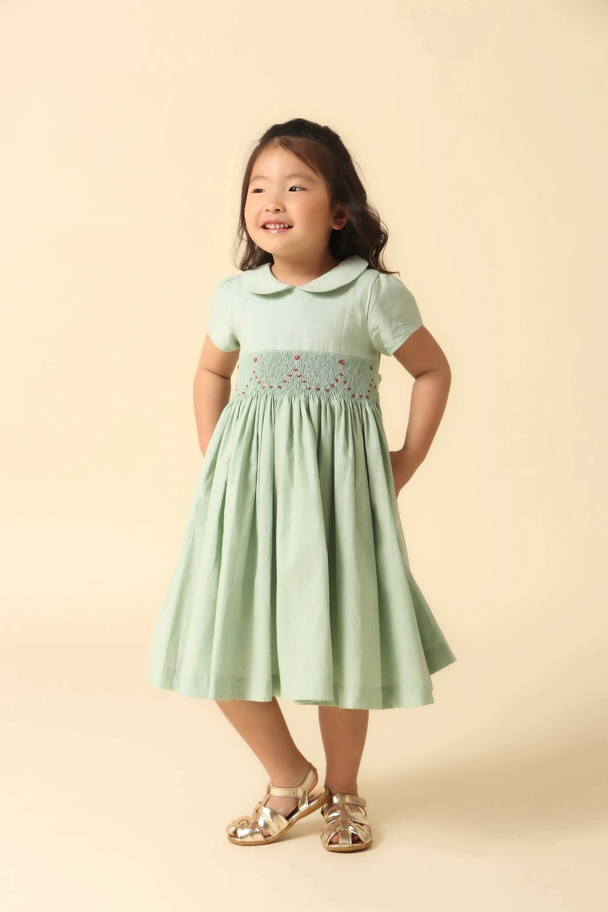 Vestido Infantil Casinha de Abelha Verde Claro — foto 5