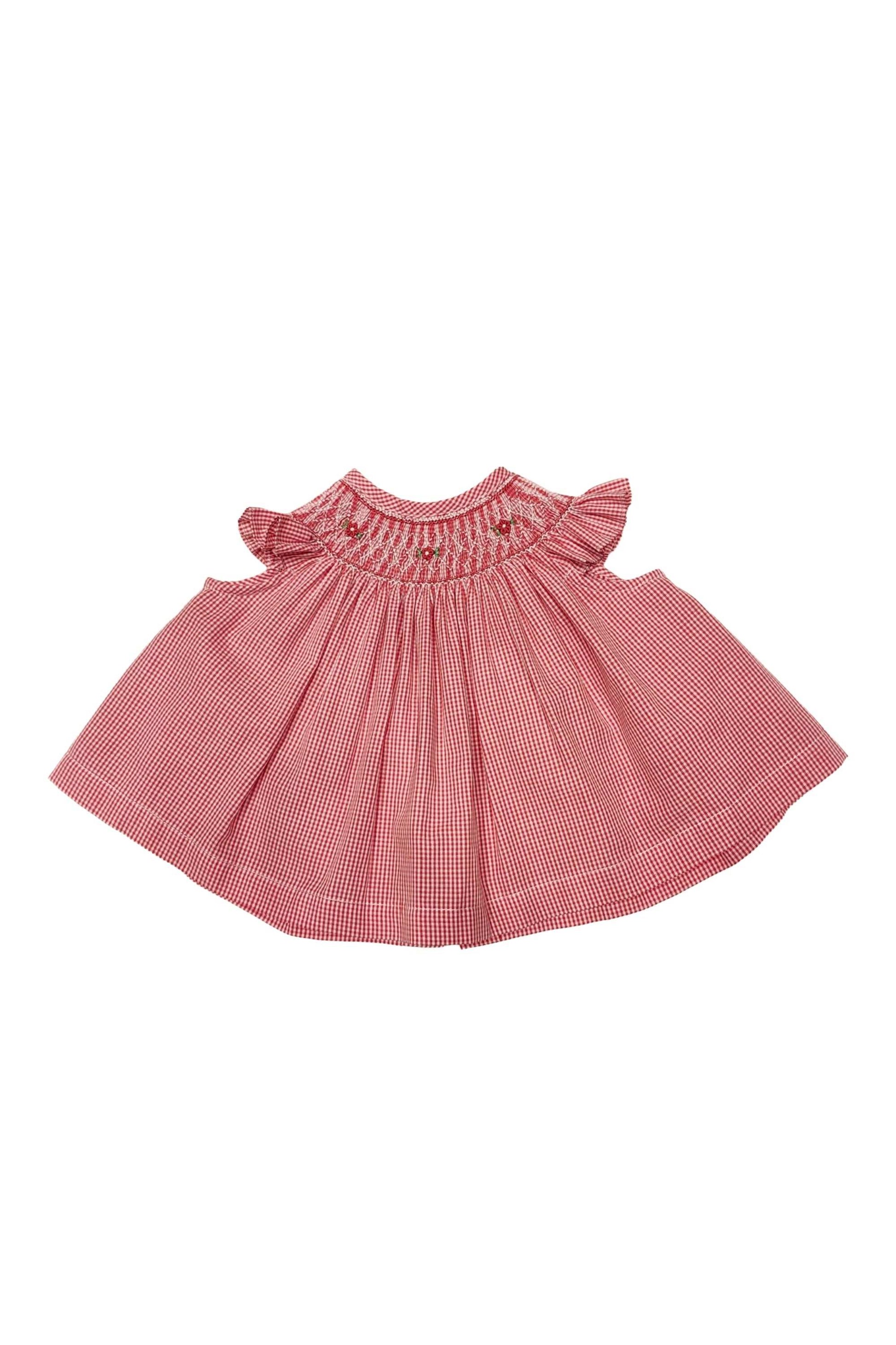 Vestido Bebê Russinho Vermelho Bordado