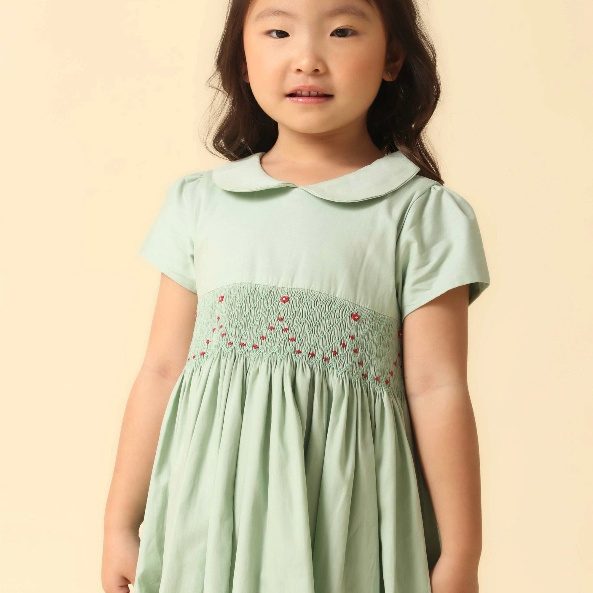 Vestido Infantil Casinha de Abelha Verde Claro — foto 1