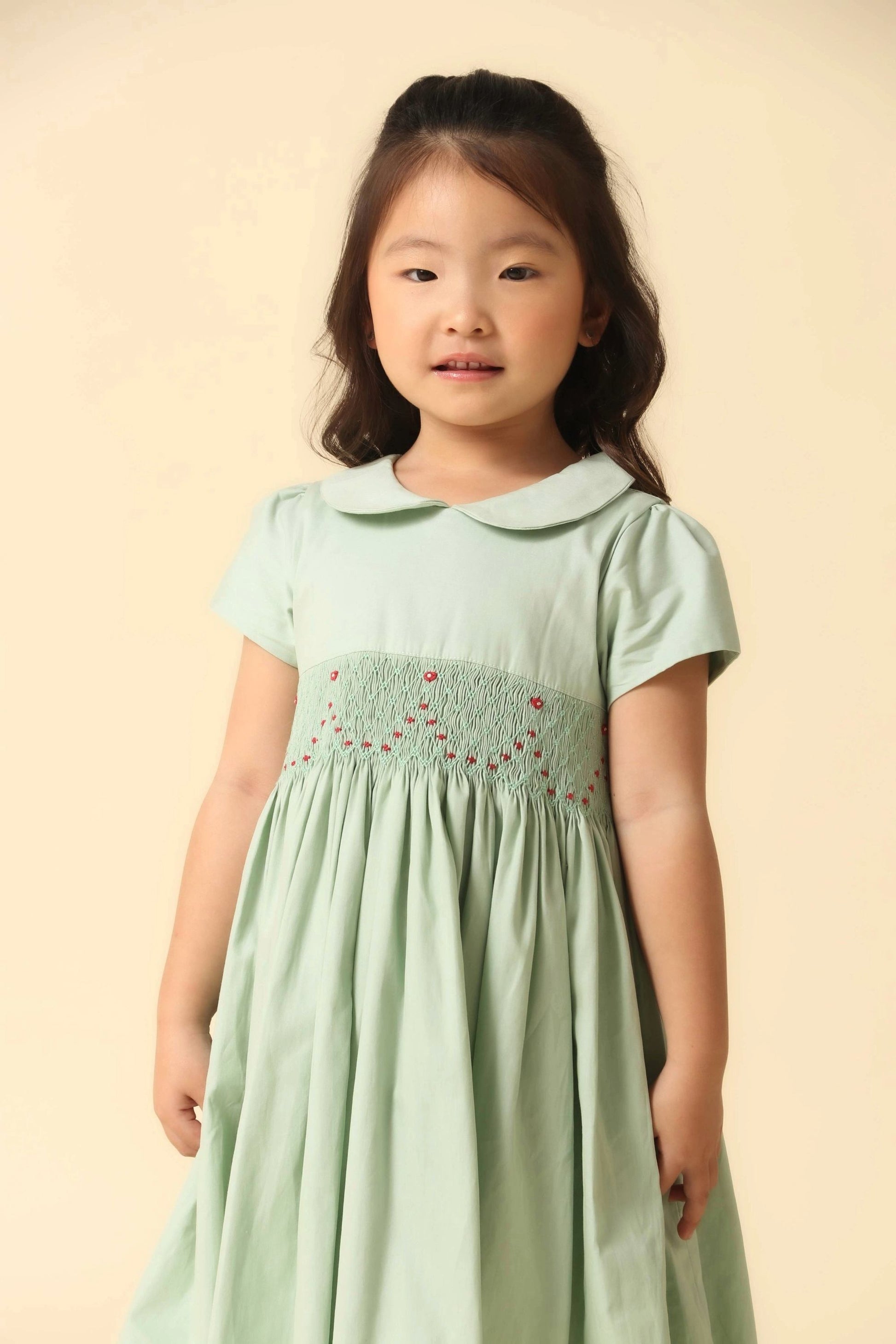 Vestido Infantil Casinha de Abelha Verde Claro — foto 1