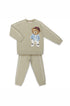 Conjunto Infantil Moletom Menino Urso Bege — foto 2