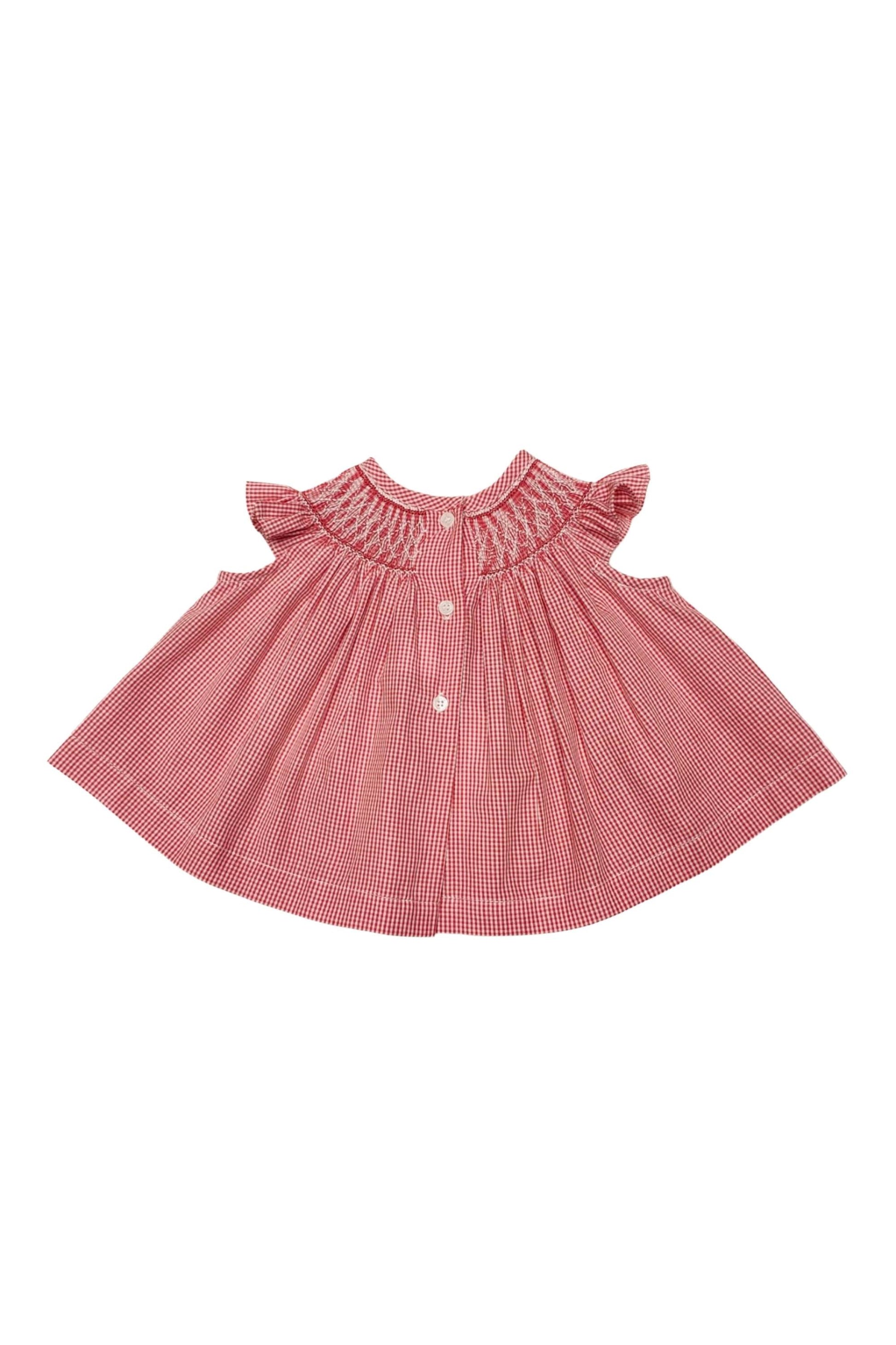 Vestido Bebê Russinho Vermelho Bordado