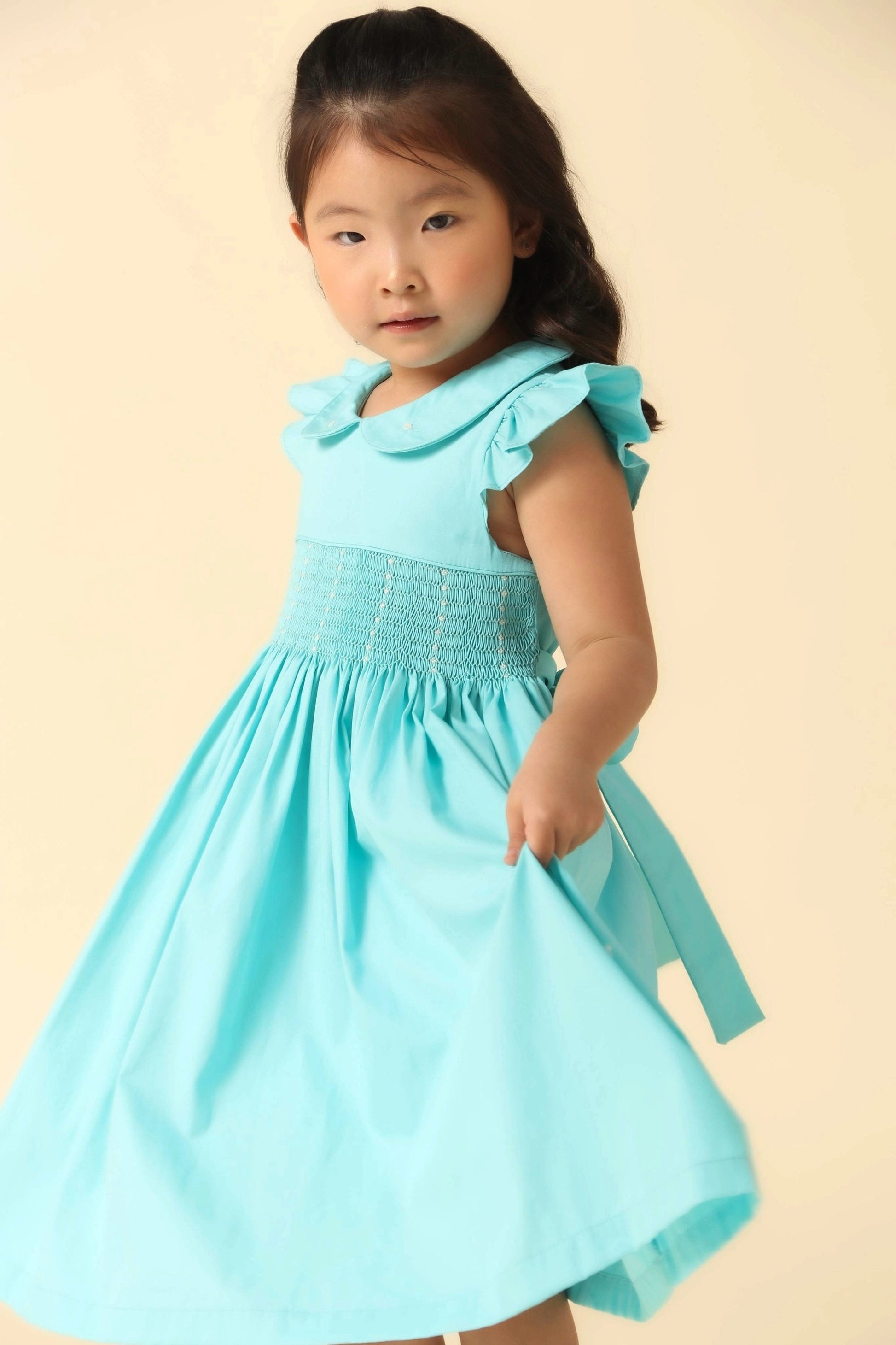 Vestido Infantil Casinha de Abelha Azul Tiffany — foto 2