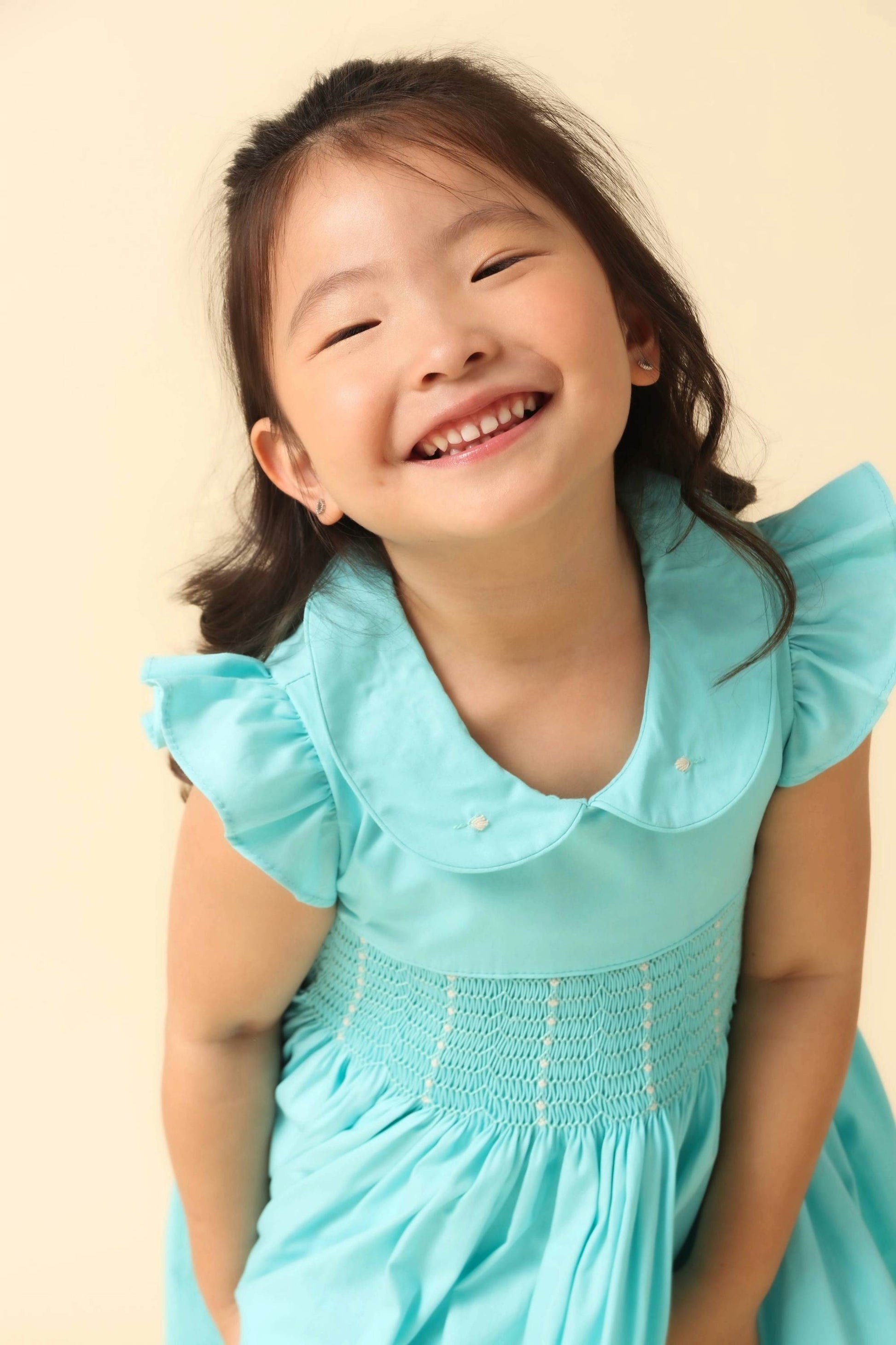 Vestido Infantil Casinha de Abelha Azul Tiffany