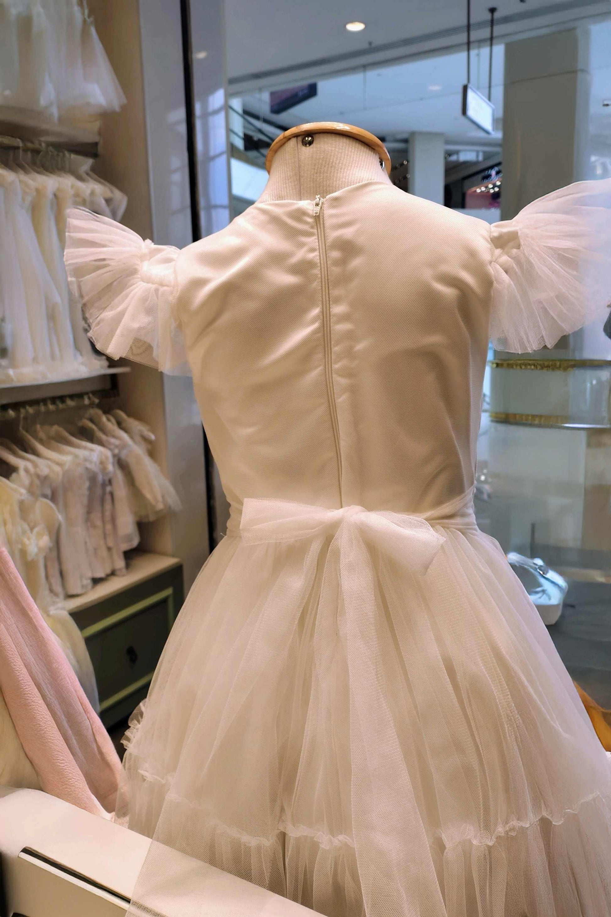 Vestido Infantil Tule Branco — foto 5