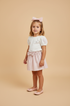 Conjunto Infantil Menina Cropped e Saia com Shorts Rosa Claro — foto 1