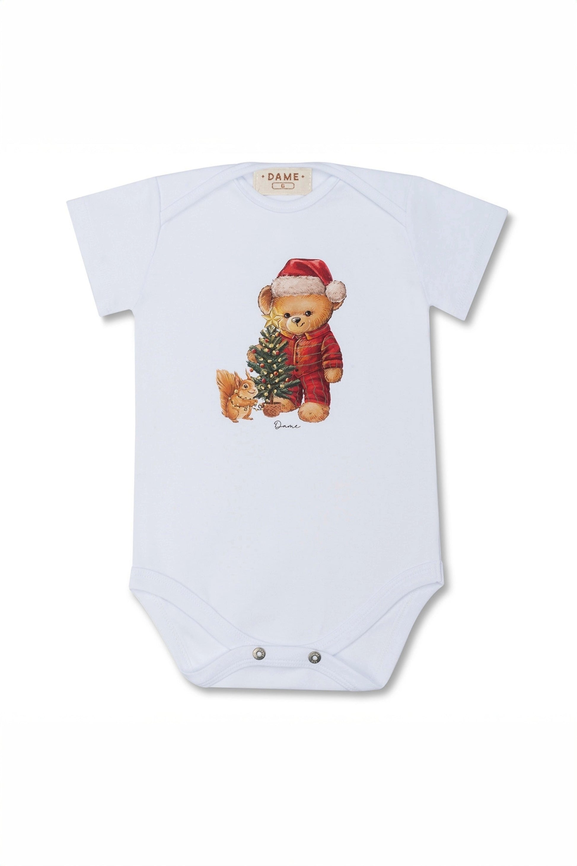 Body Bebê Manga Curta Unissex Teddy Natal — foto 3