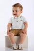 Conjunto Bebê Body Polo Piquet e Bermuda em Linho — foto 1