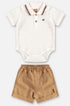 Conjunto Bebê Body Polo Piquet e Bermuda em Linho — foto 2