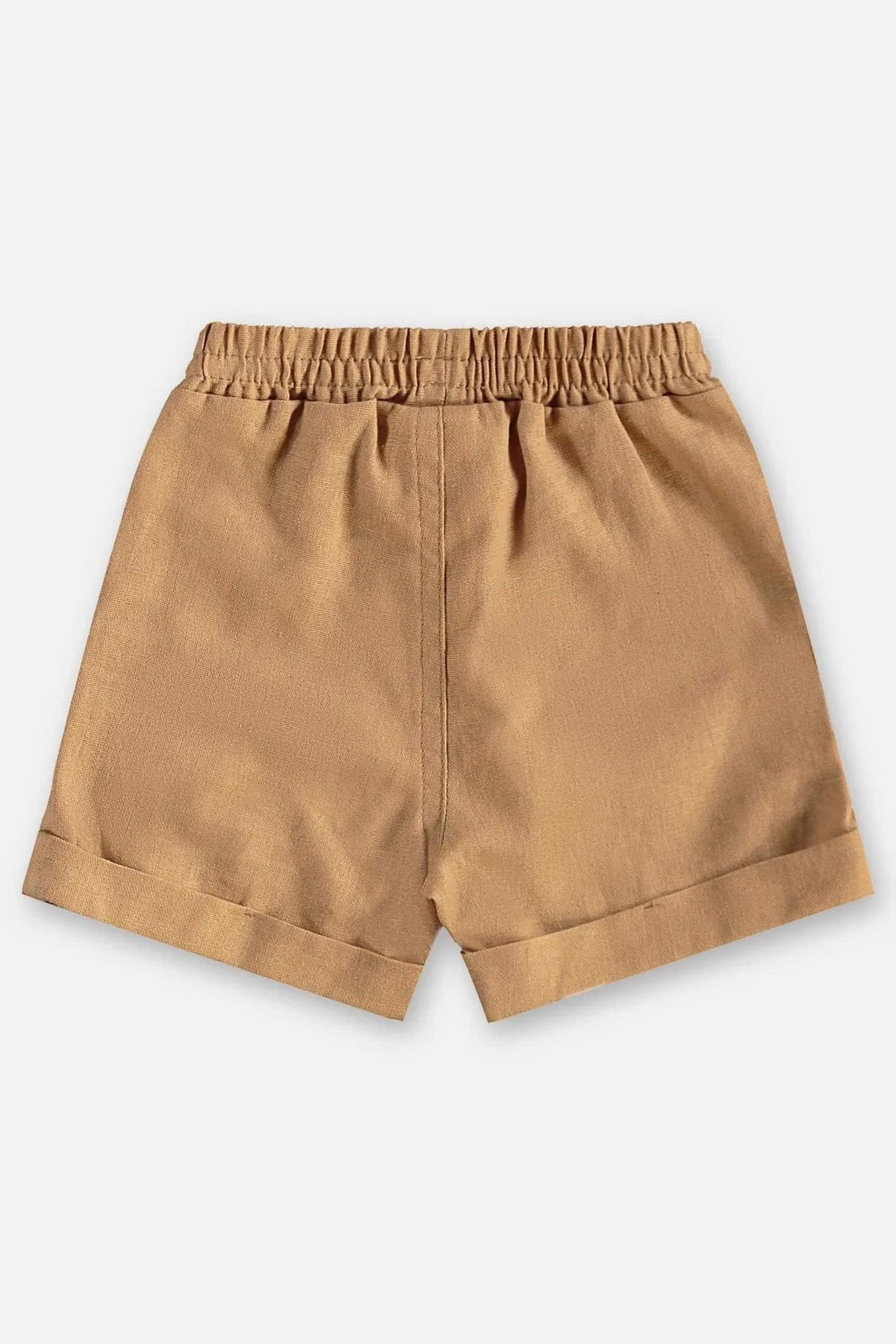 Conjunto Bebê Body  Polo Piquet e Bermuda em Linho