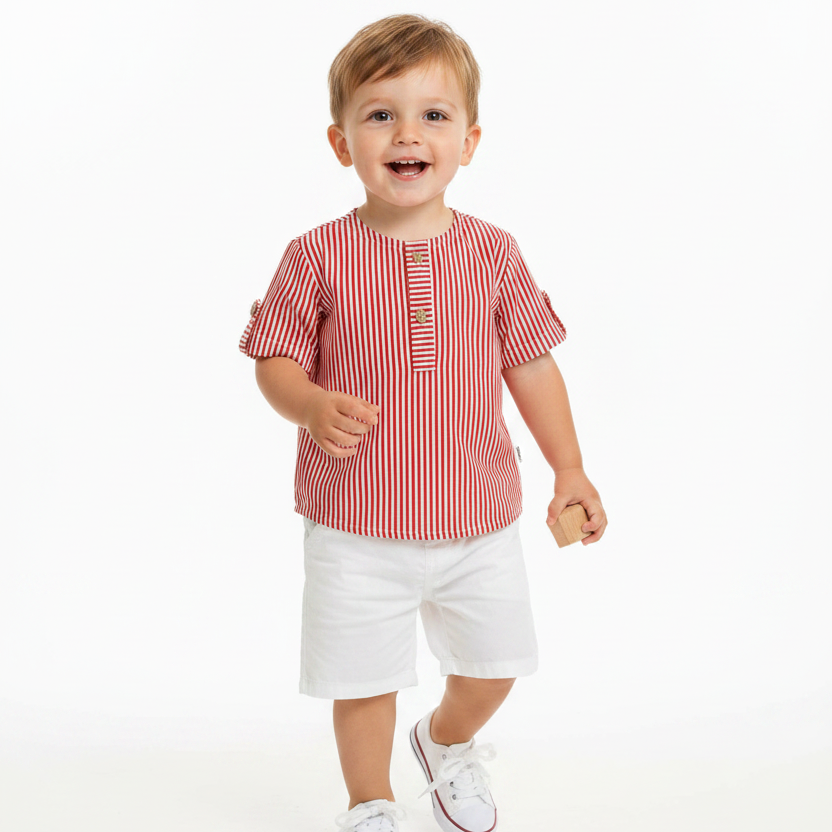 Bata Bebê Listra Vermelha — foto 1