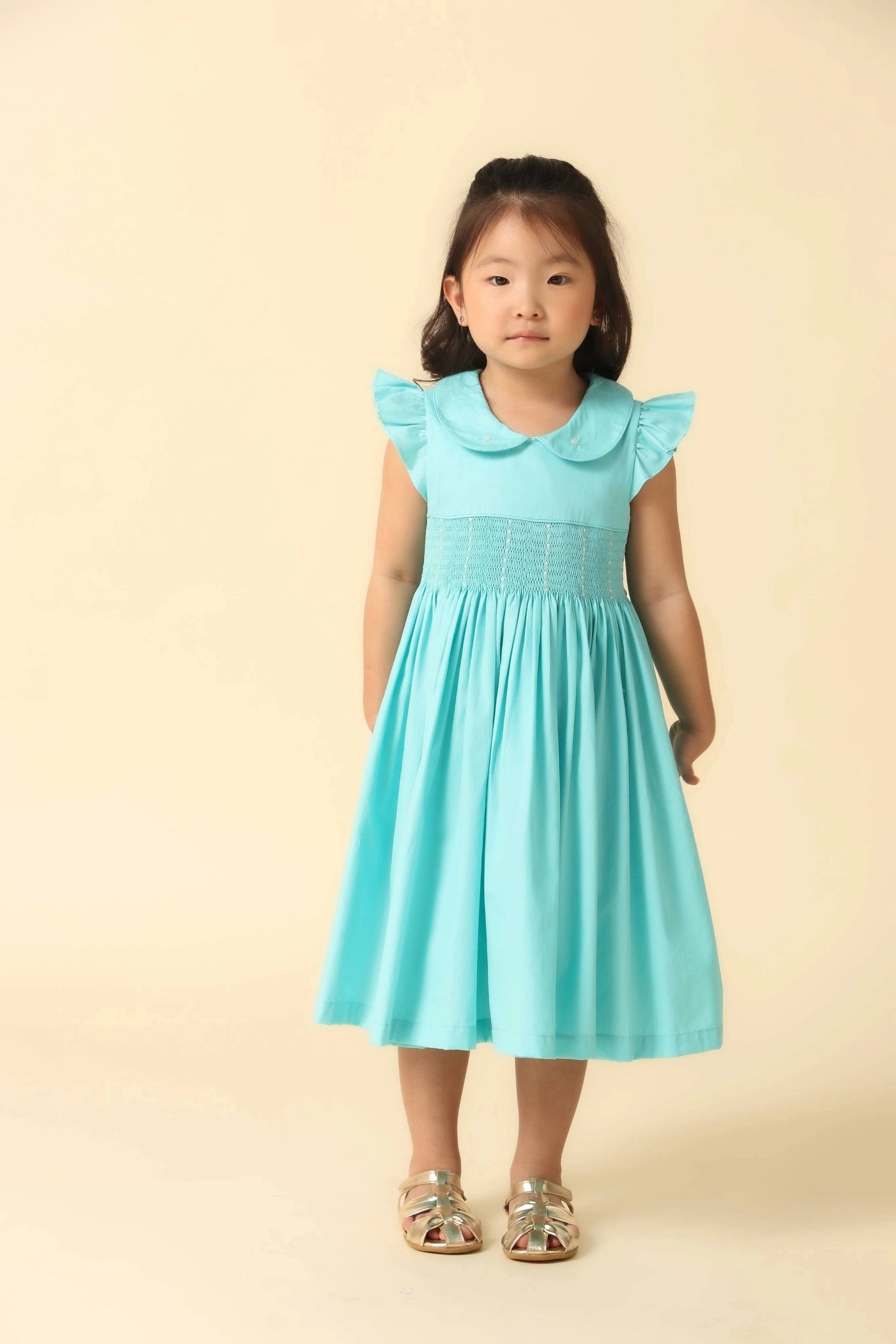 Vestido Infantil Casinha de Abelha Azul Tiffany — foto 3