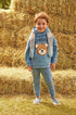 Conjunto Infantil em Moletom Ursinho Teddy Azul Denim — foto 1