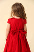 Vestido Infantil Casinha de Abelha Vermelho Bordado Flores — foto 3