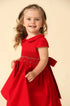 Vestido Infantil Casinha de Abelha Vermelho Bordado Flores — foto 1