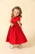 Vestido Infantil Casinha de Abelha Vermelho Bordado Flores — foto 5