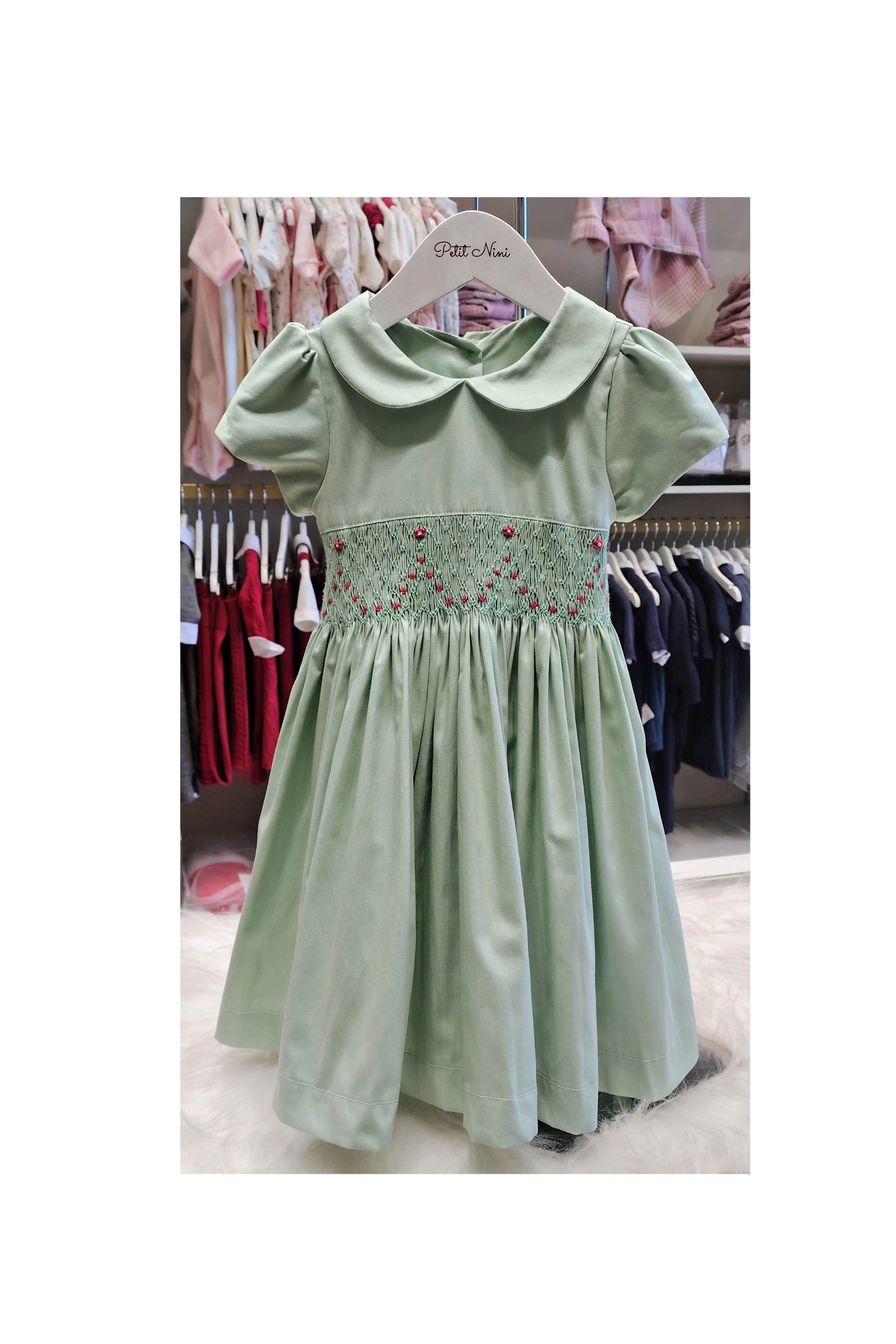 Vestido Infantil Casinha de Abelha Verde Claro