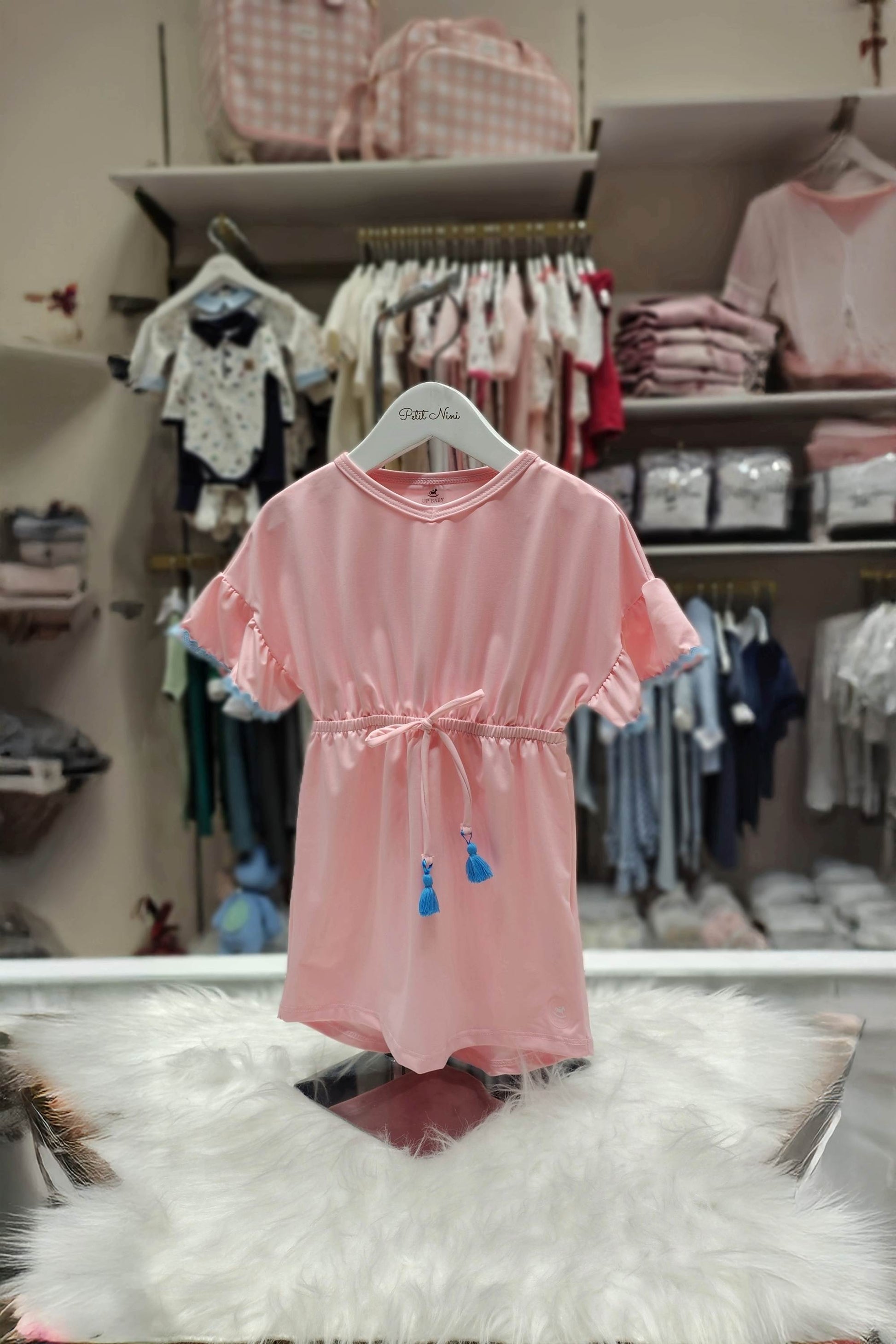 Saída Praia Infantil Menina Rosa Claro — foto 5