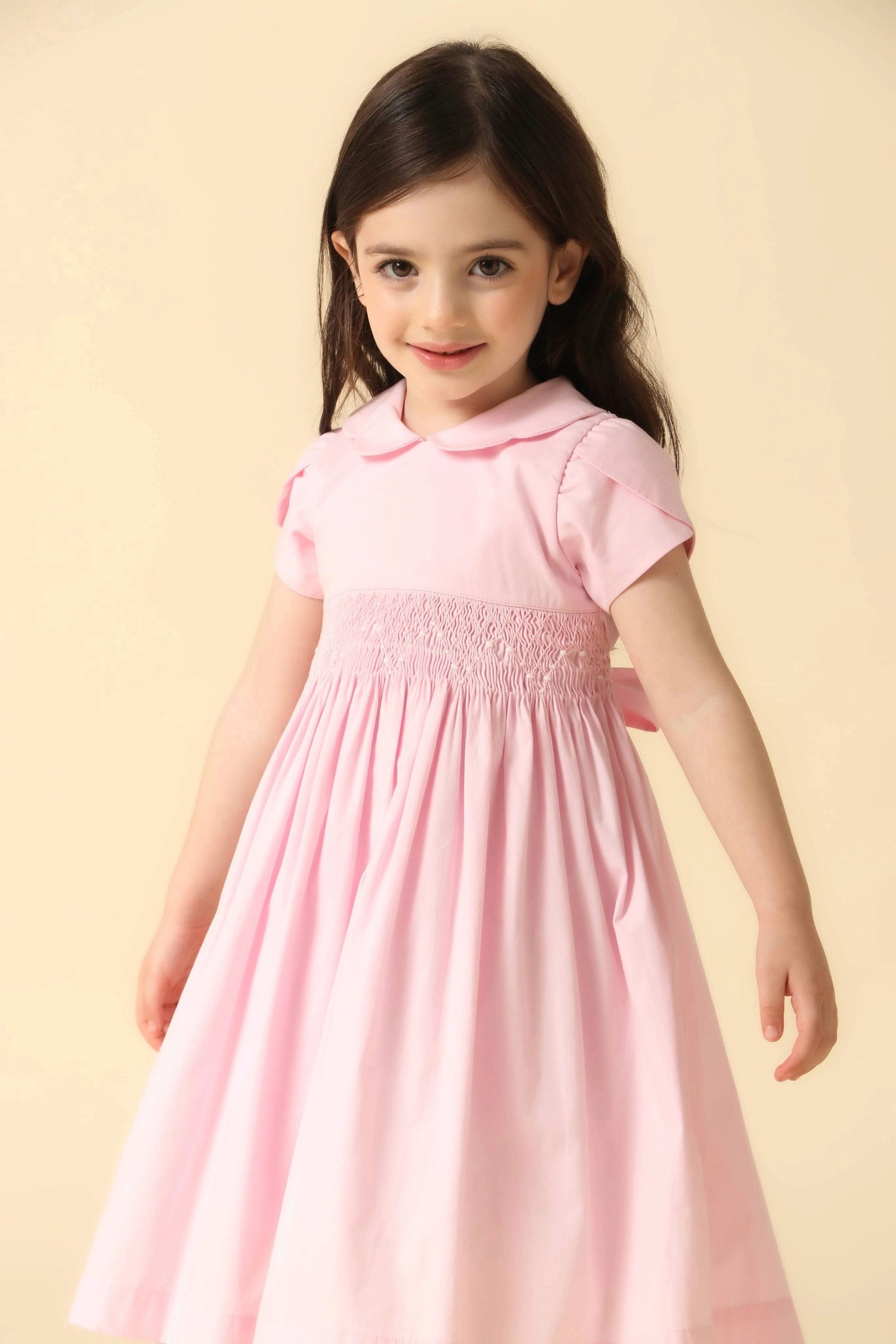 Vestido Infantil Clássico Casinha de Abelha Rosa — foto 1