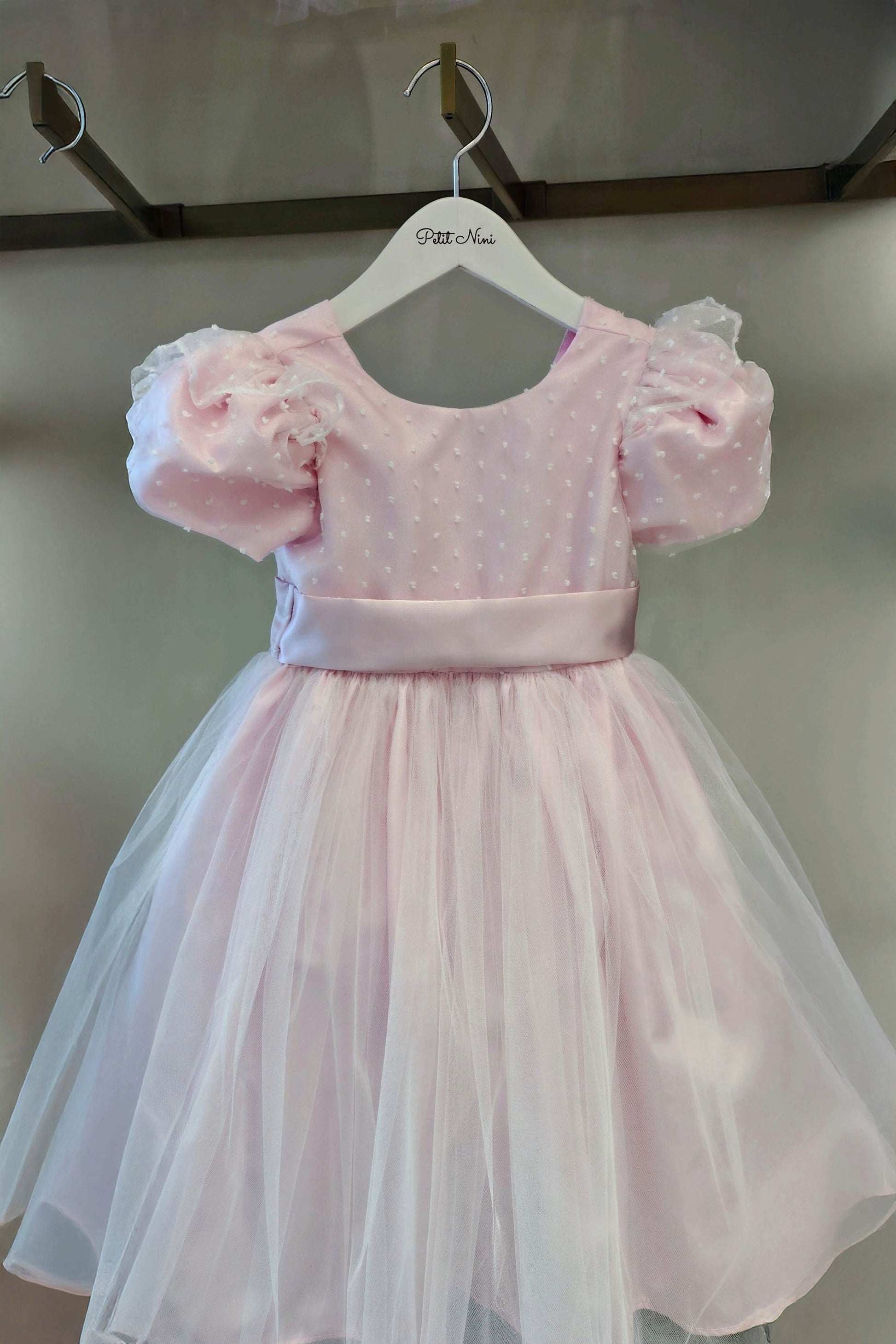 Vestido Festa Infantil Tule Rosa Pipoquinha — foto 4