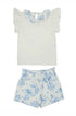 Conjunto Infantil Menina Blusa e Shorts Azul Claro — foto 4