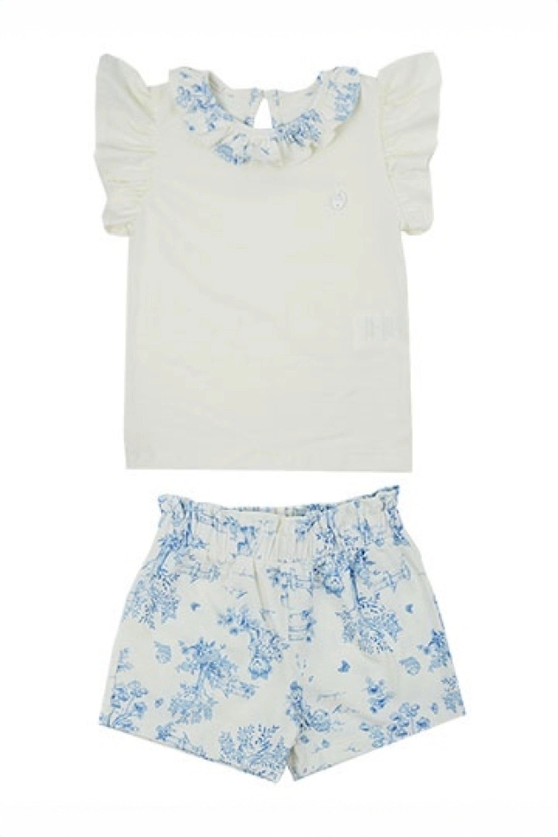 Conjunto Infantil Menina Blusa e Shorts Azul Claro — foto 4