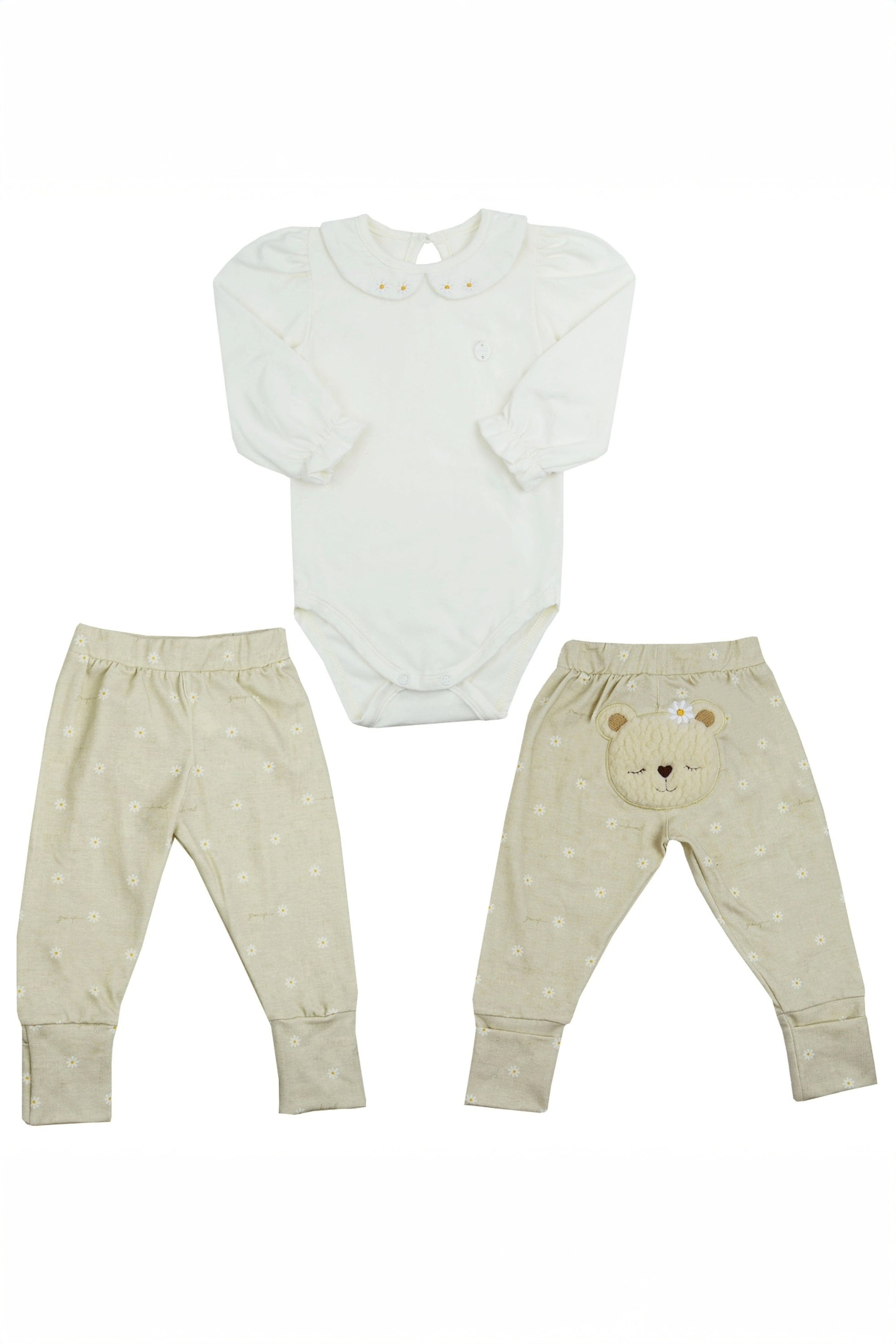 Conjunto Bebê Menina Urso Bege — foto 3