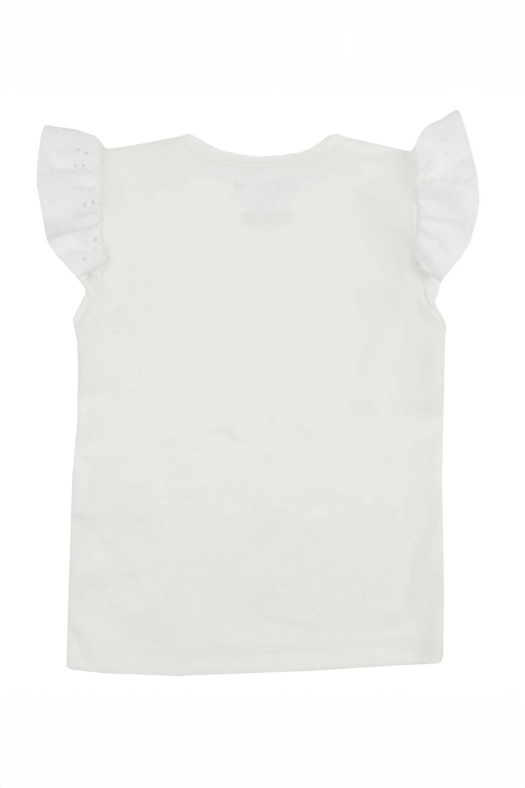 Blusa Infantil Menina Manga Curta Off White