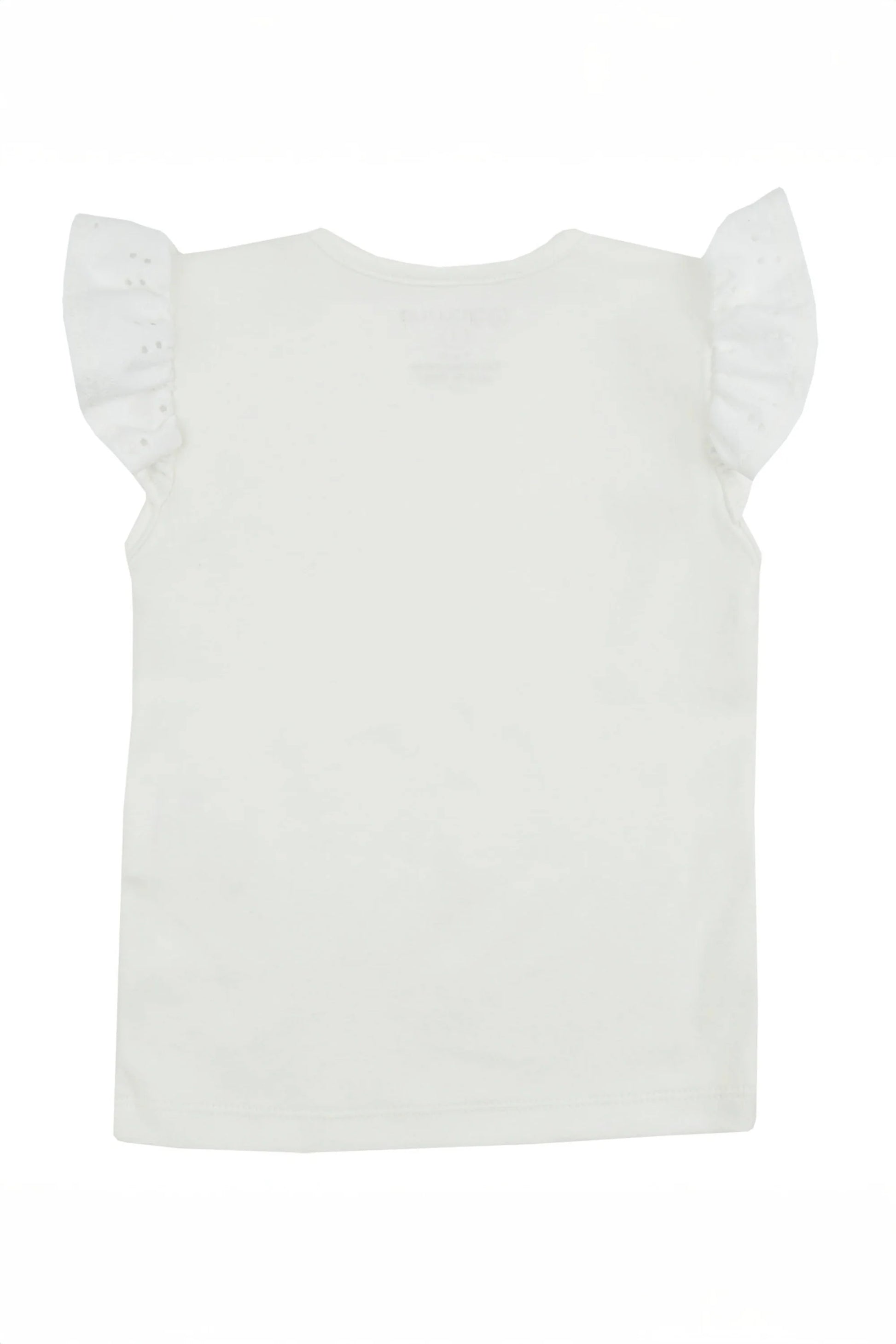 Blusa Infantil Menina Manga Curta Off White