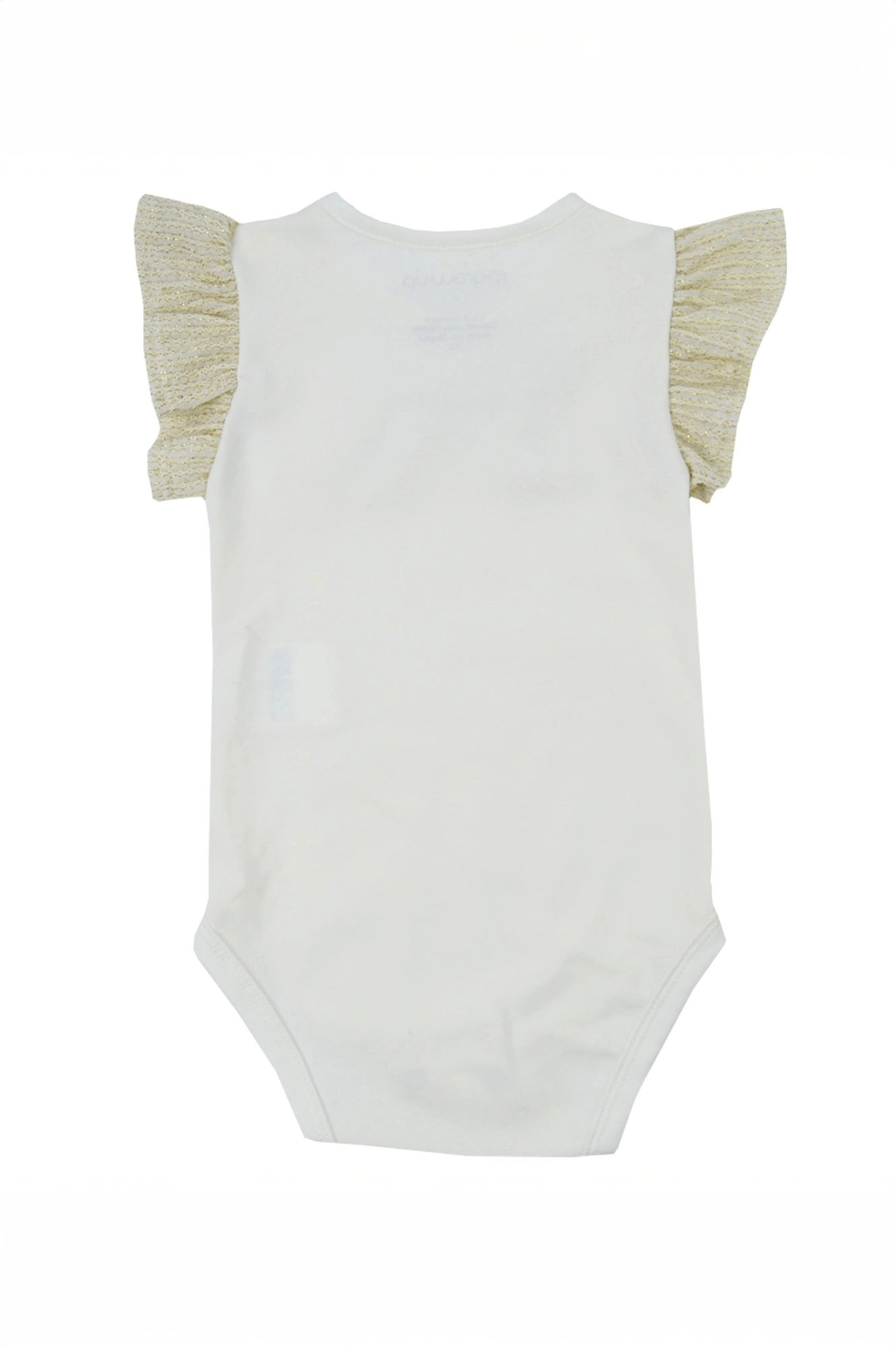 Conjunto Bebê Menina Body e Saia Laço Shine Bege — foto 4