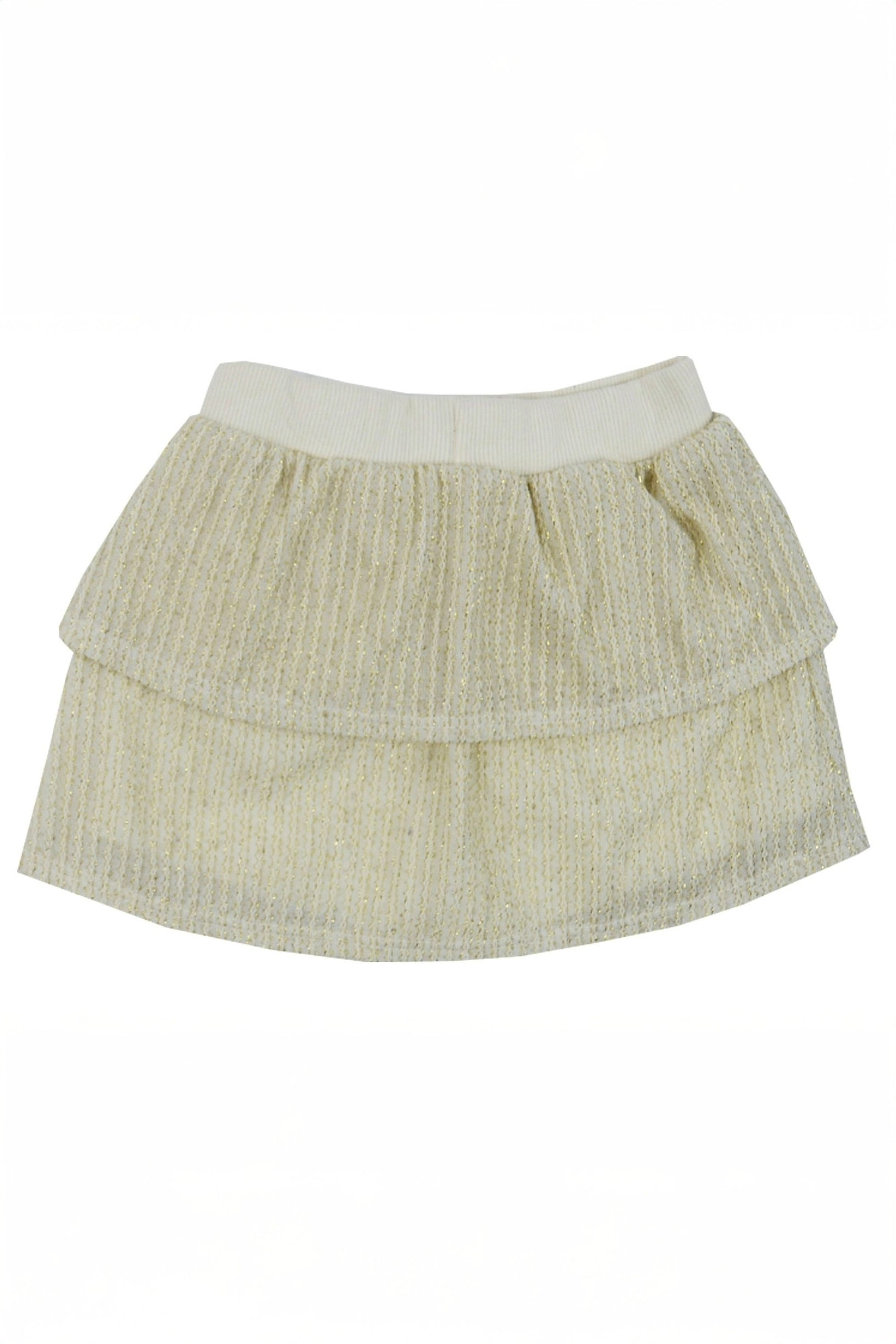 Conjunto Bebê Menina Body e Saia Laço Shine Bege — foto 5