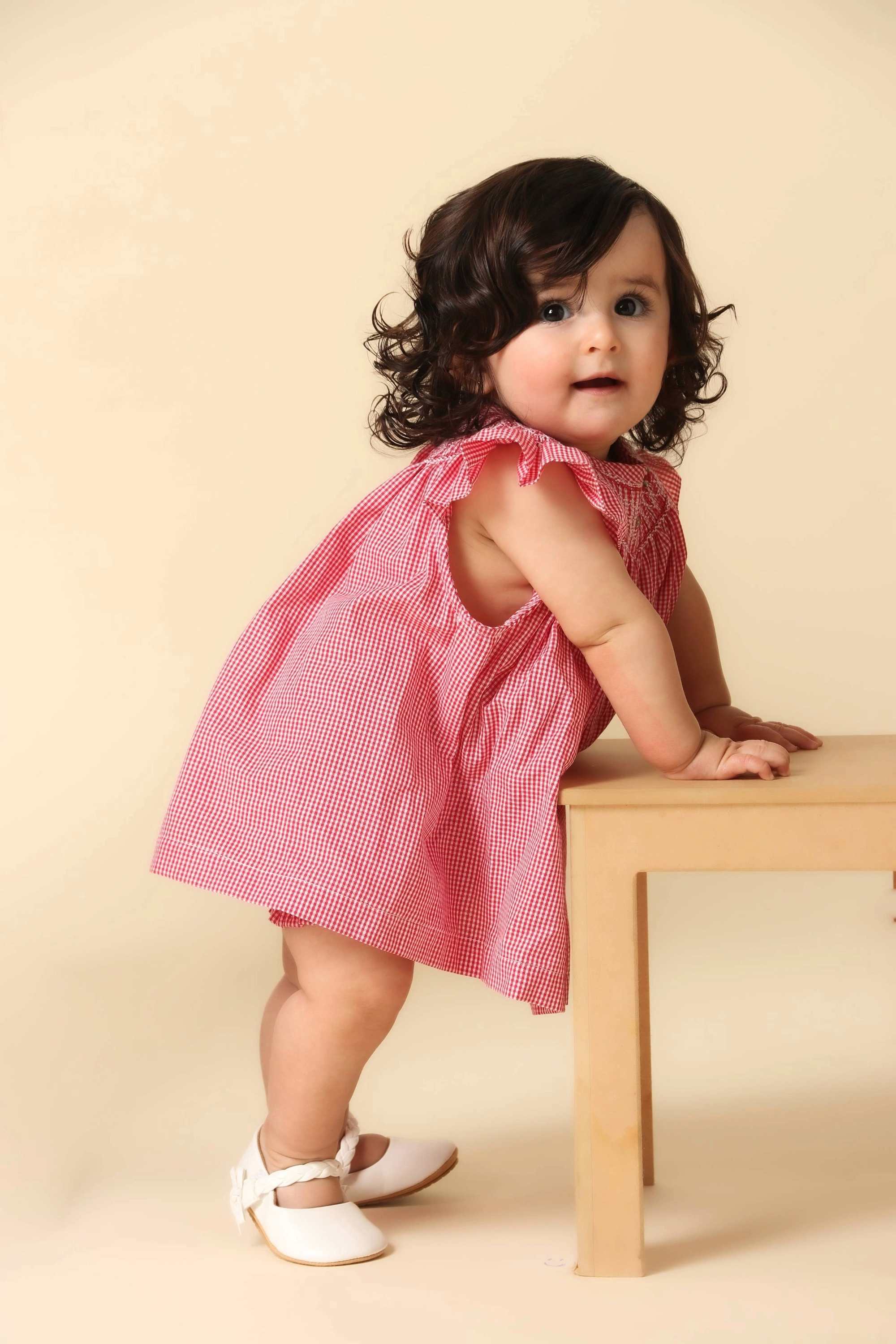 Vestido Bebê Russinho Vermelho Bordado — foto 2