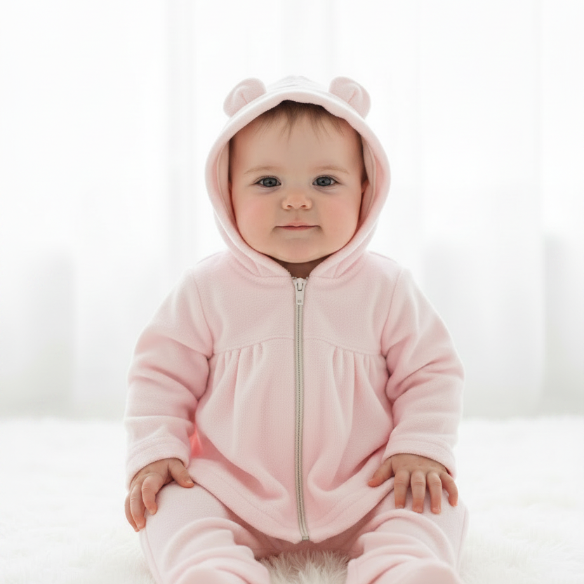 Conjunto Bebê Menina Orelhinha em Soft Rosa Claro — foto 1