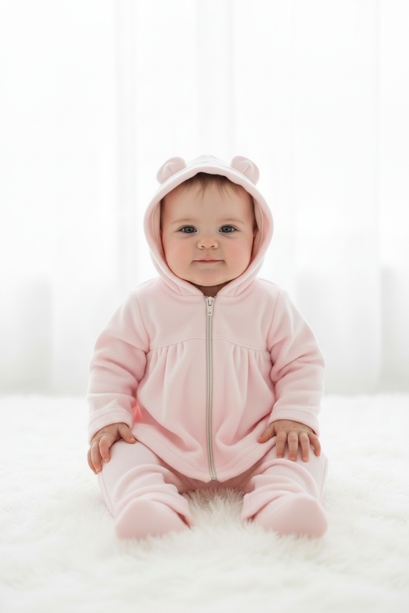 Conjunto Bebê Menina Orelhinha em Soft Rosa Claro — foto 1